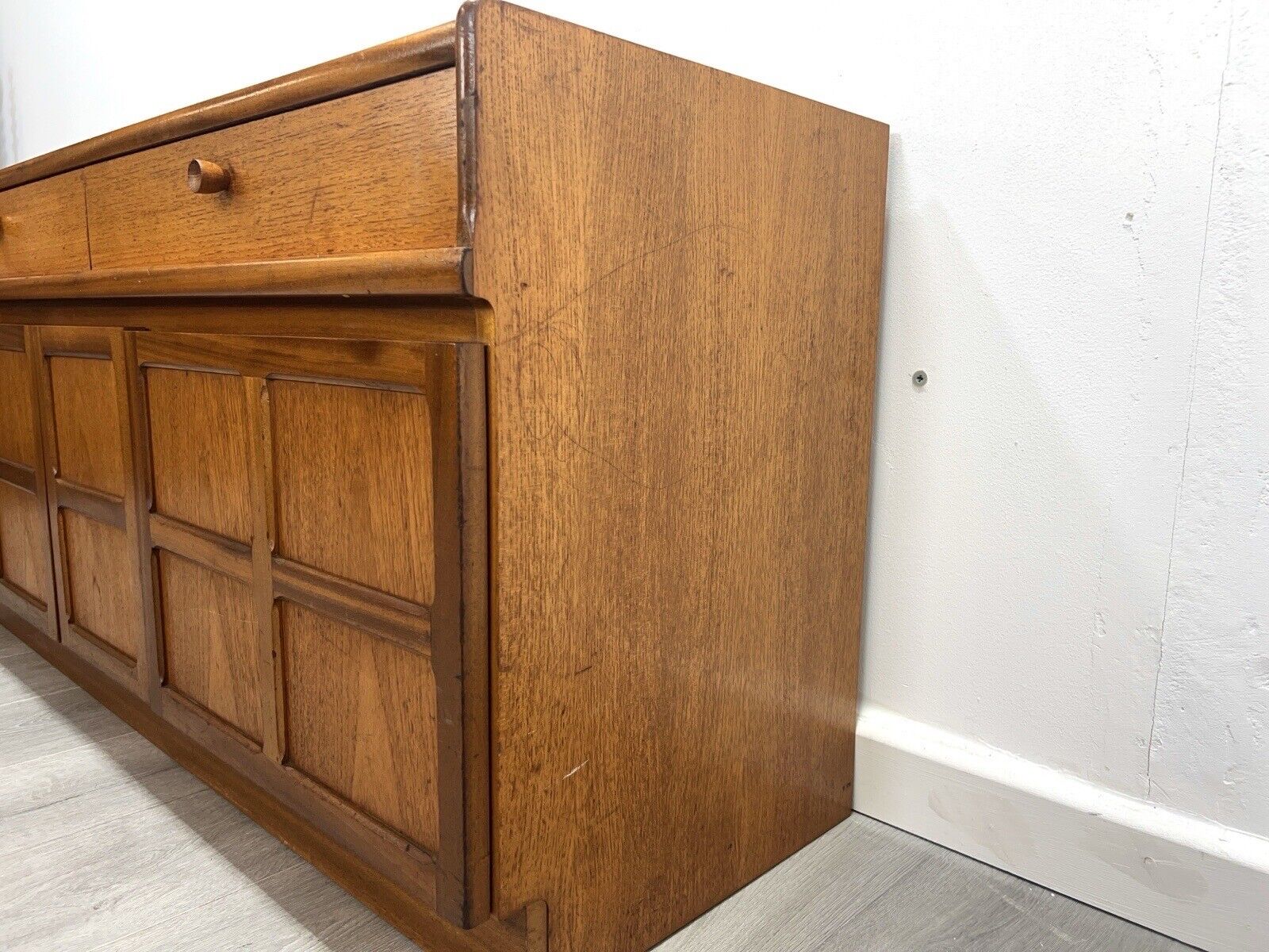 Nathan Squares, Mid Century Teak Media Cabinet / Sideboard