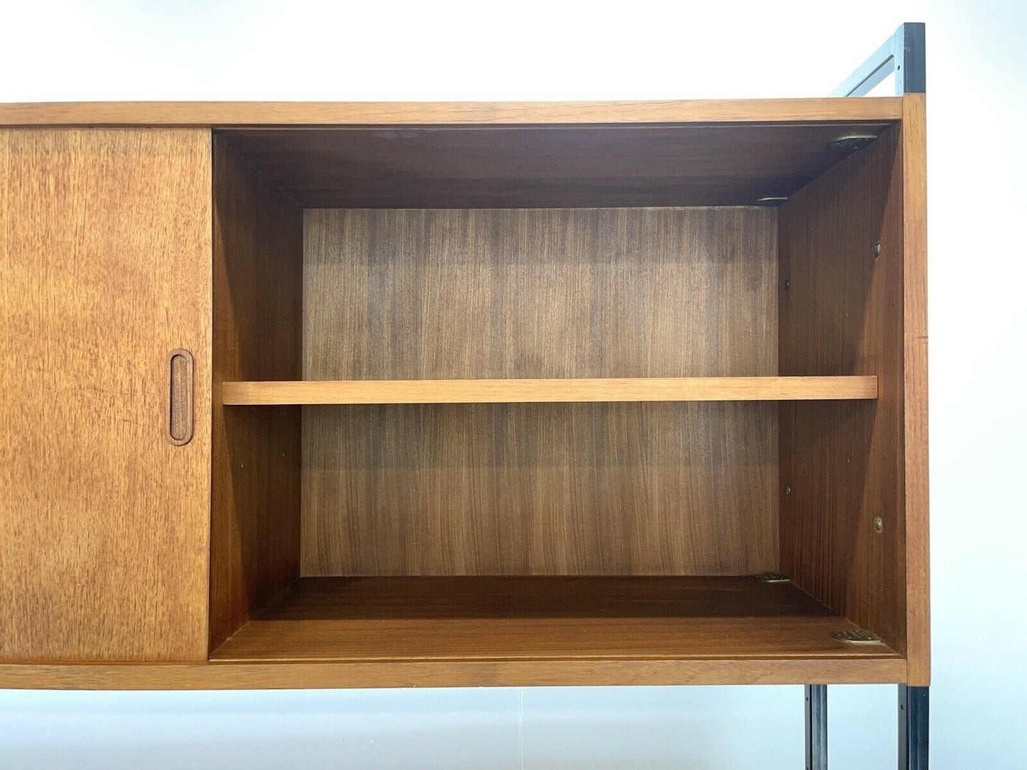 Interflex, Mid Century, Modular Teak and Formica Shelving Unit