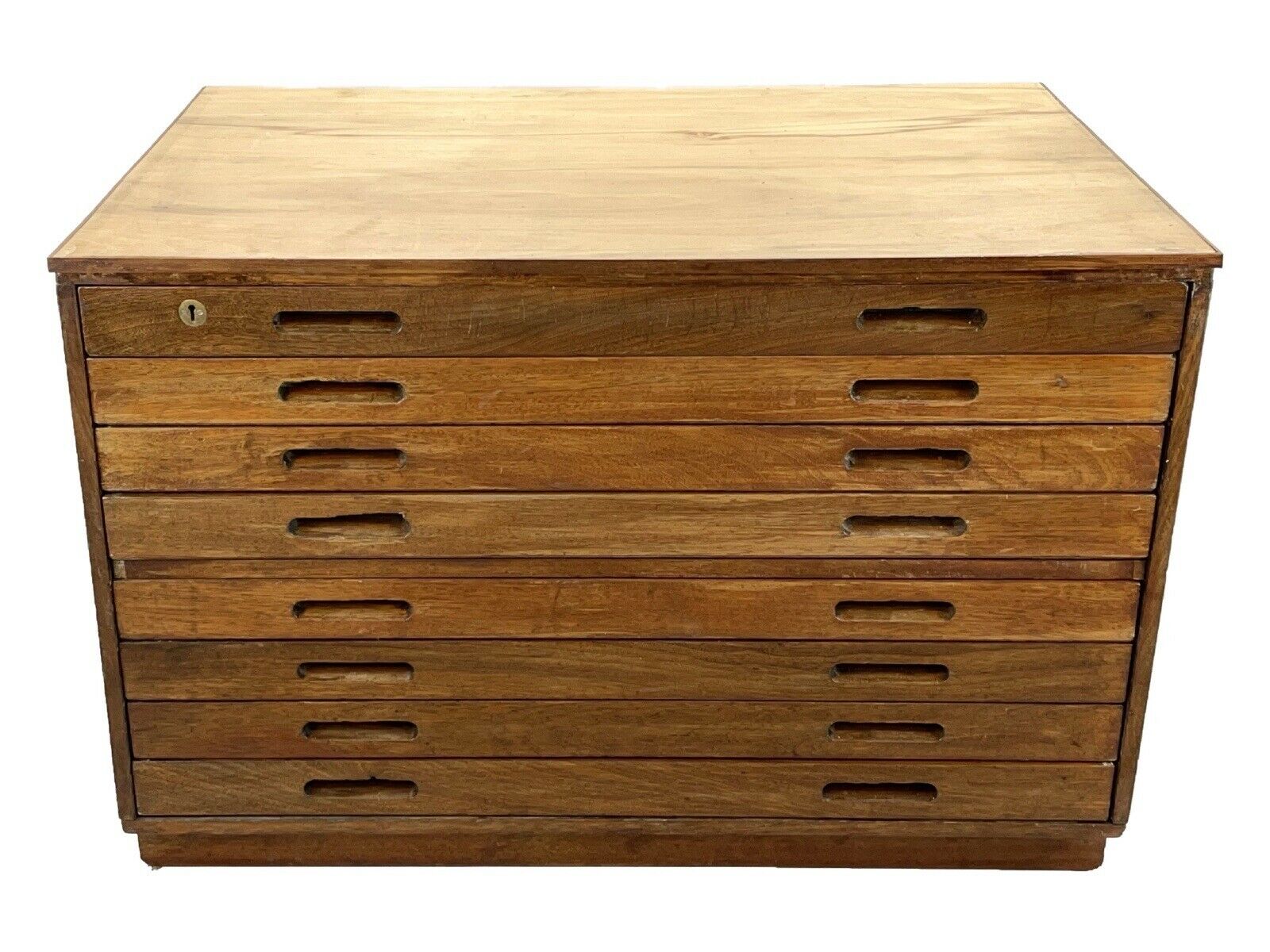 Vintage Plan Chest / Architects Drawers, 8 Drawer Bank Of Drawers