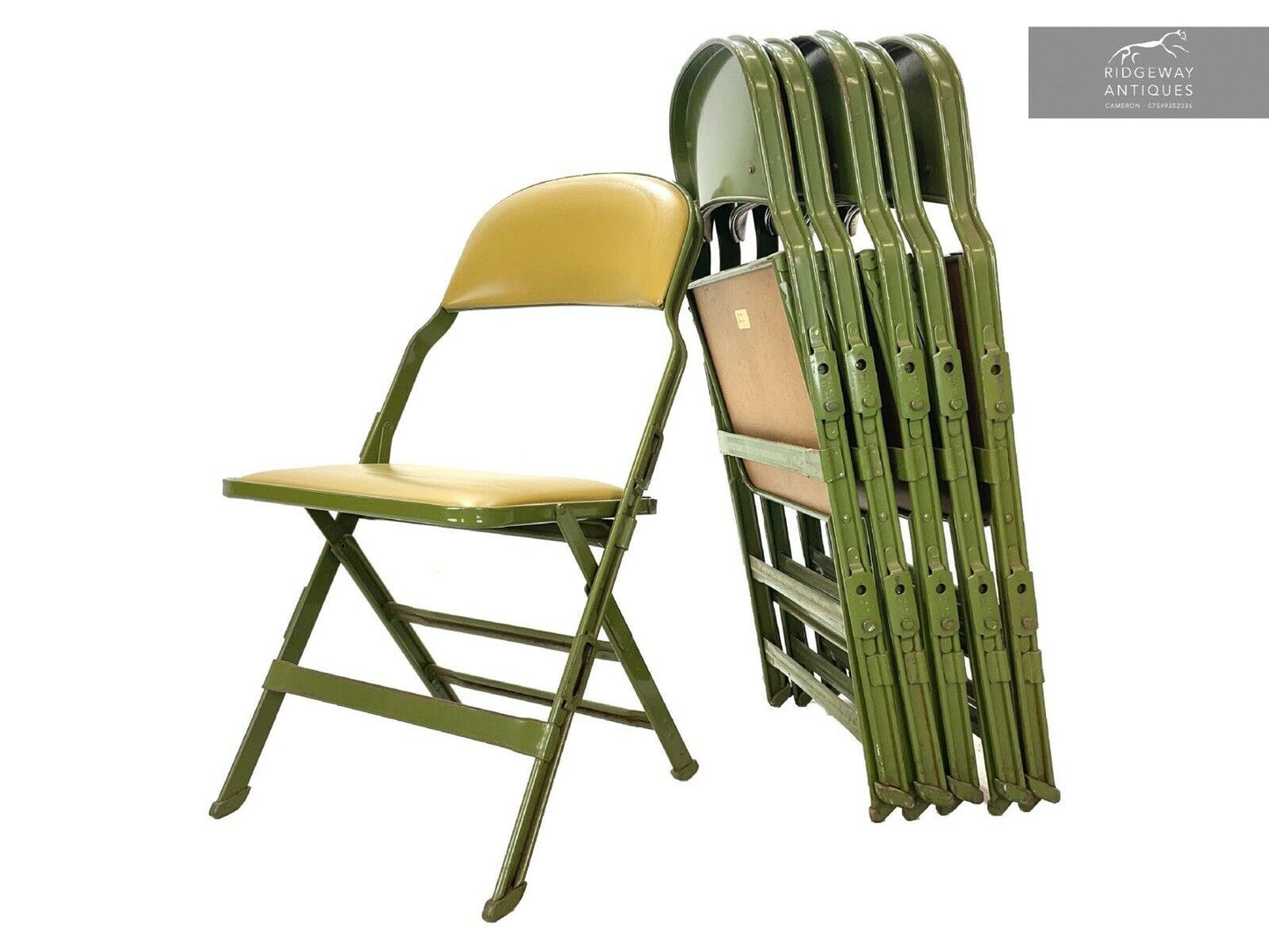 Sandler Seating -  Green Metal & Cushioned Folding Chairs - 16 Available