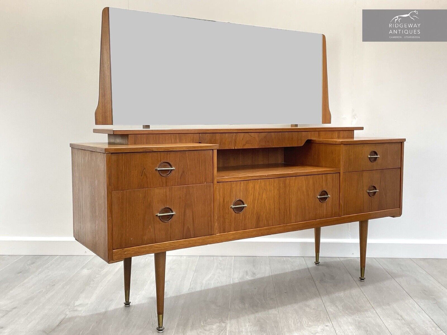 Vintage Teak Dressing Table in the Danish Manner