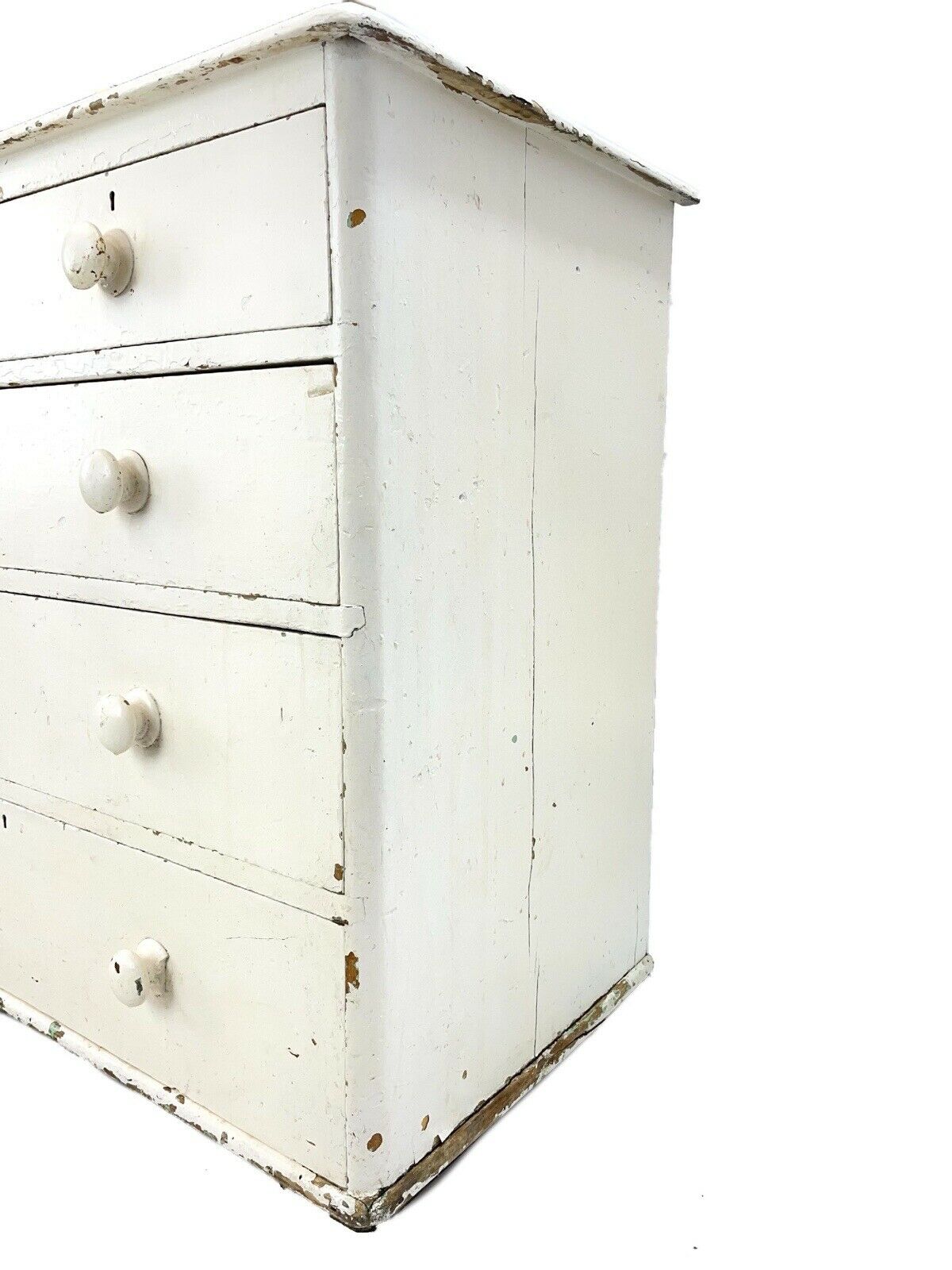 Antique / Rustic, Painted Pine Chest Of Drawers