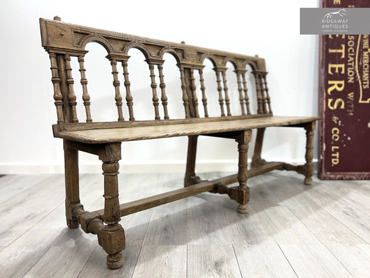 Early 18th Century, French Oak Gothic Bench