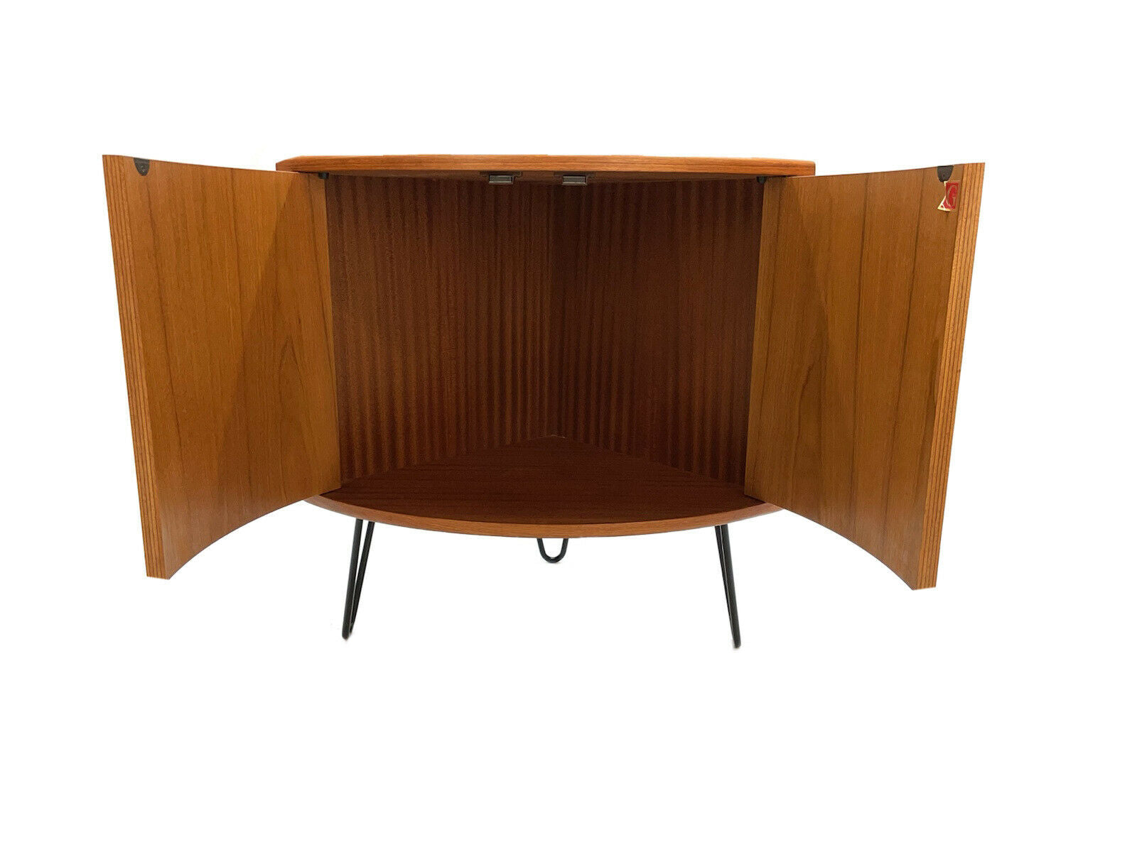 Similar Pair Of G Plan Fresco Corner Cabinets / Bedside Tables with Hairpin Legs