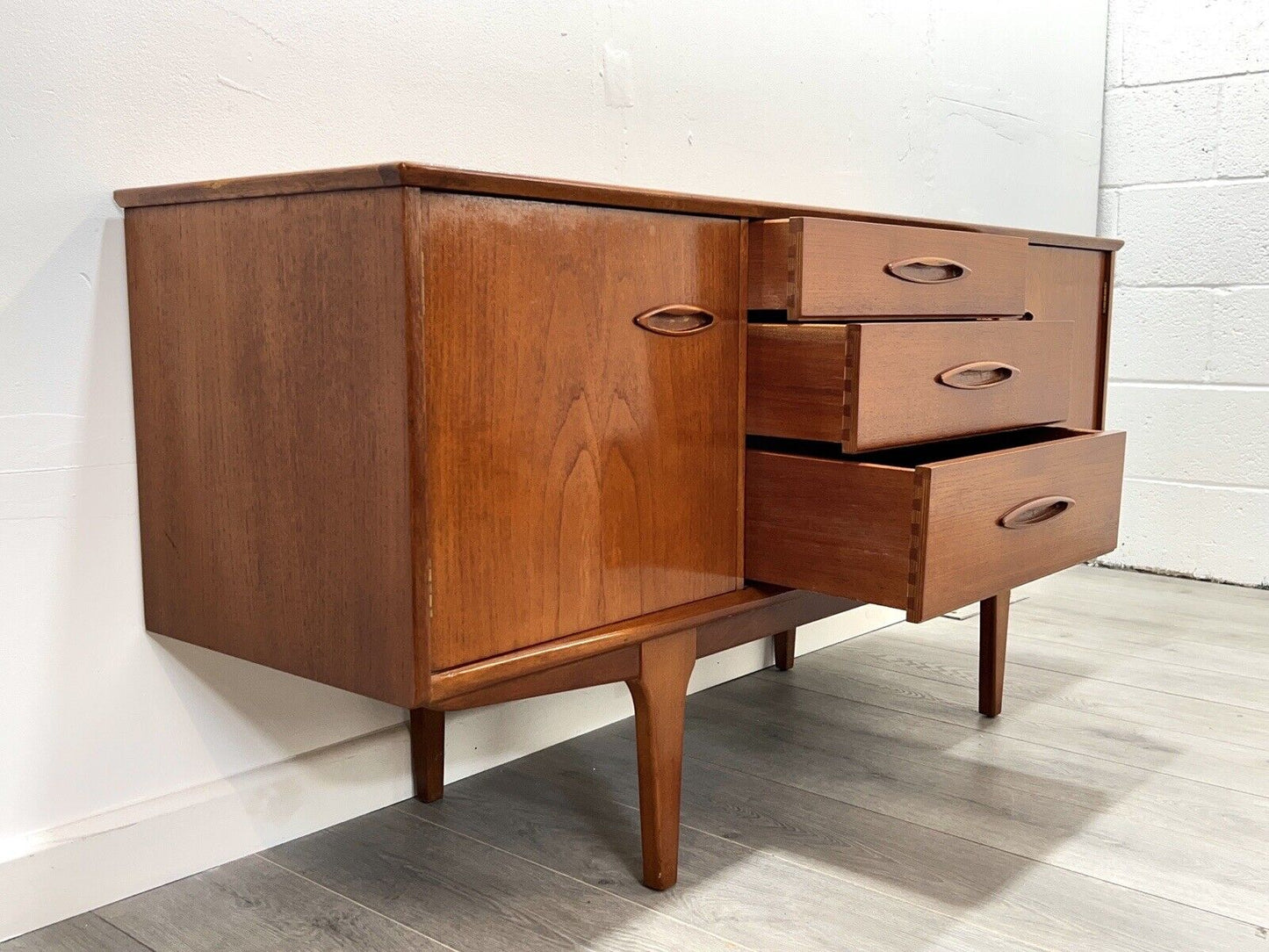 Jentique, Mid Century Teak Compact Sideboard / Credenza