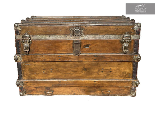 Antique Flat Top Trunk / Chest