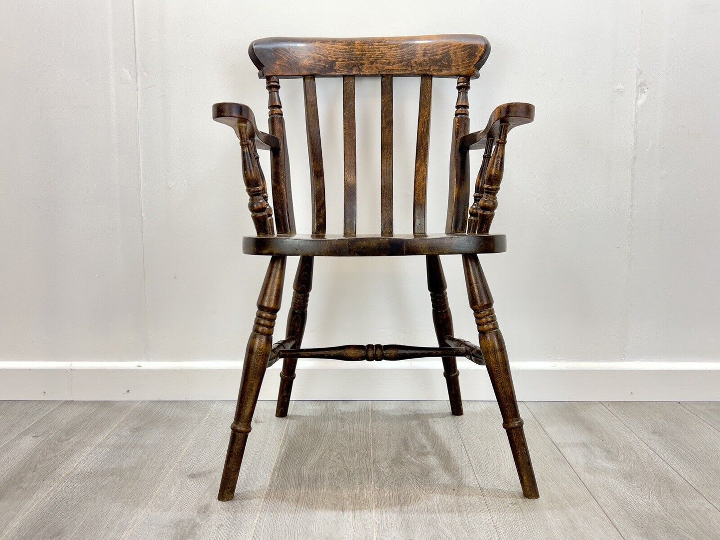 19th Century, Dark Beech Smokers Chair