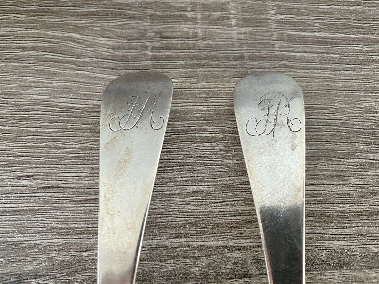 Pair Of Silver Table Spoons By Godbehere, Wigan & Boult, London 1806