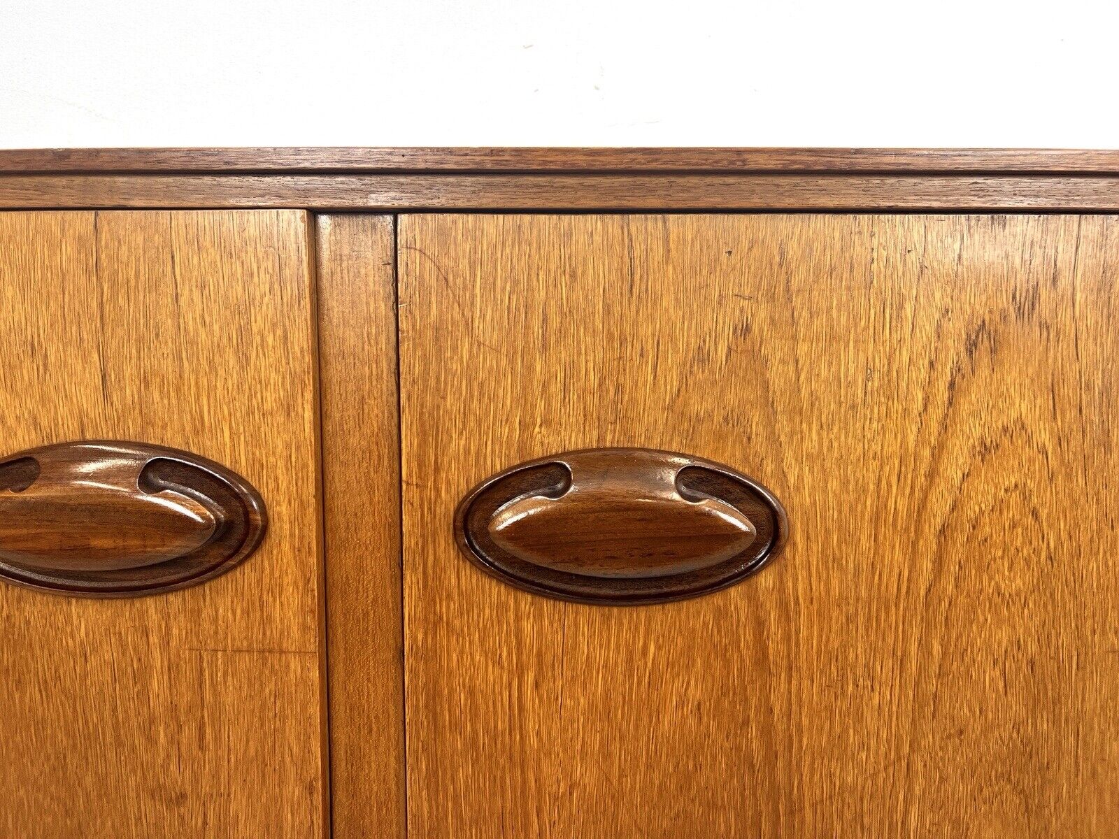 Beautility, Mid Century Bow Fronted Teak Sideboard