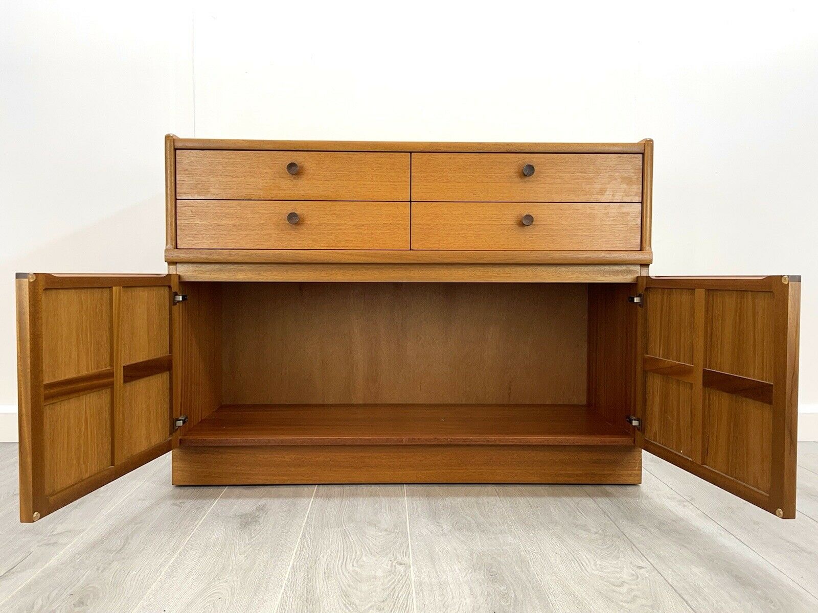 Nathan / Parker Knoll Squares, Mid Century Teak Compact Sideboard / Cupboard