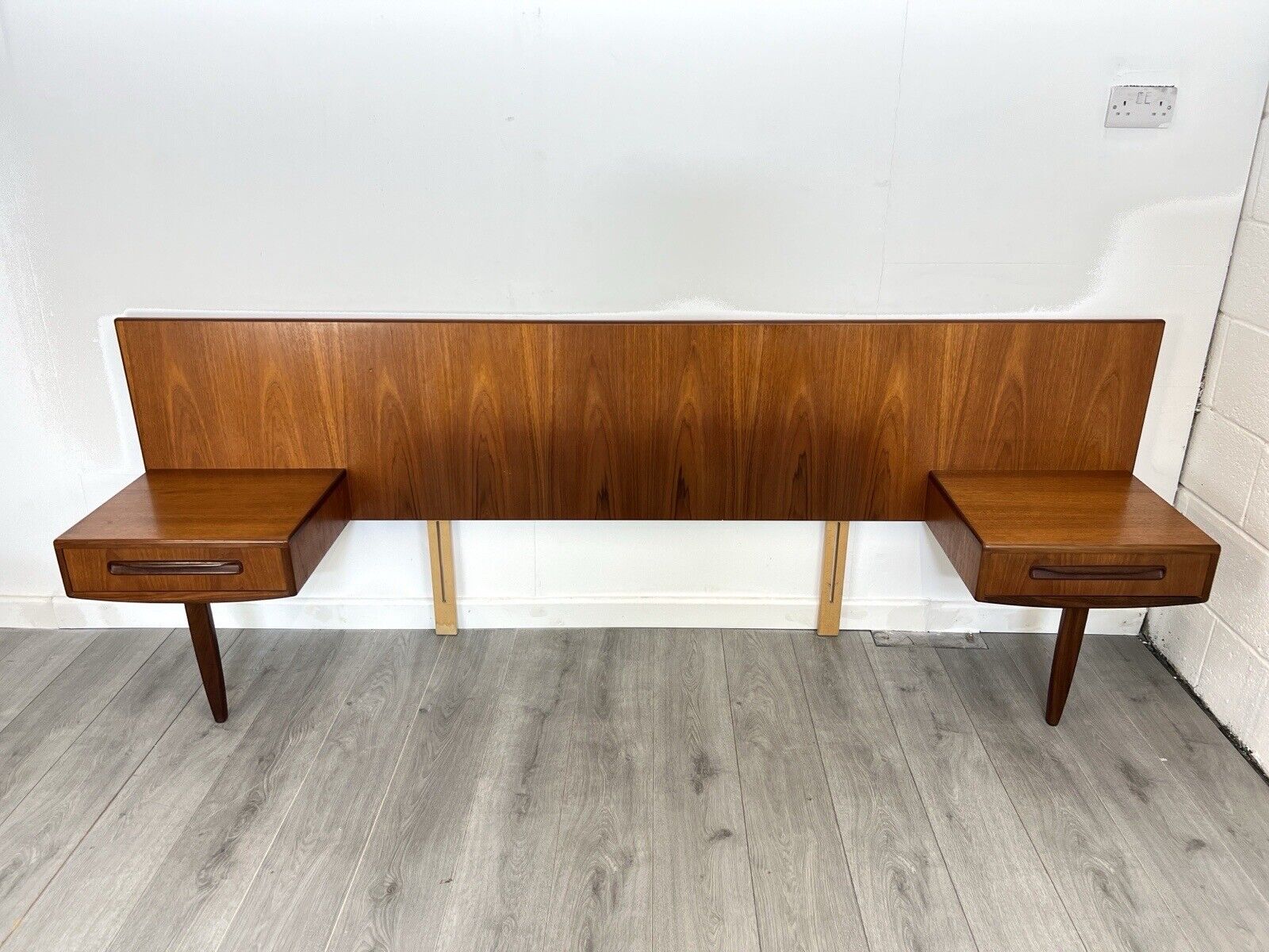 G Plan Fresco, Mid Century Teak Headboard with Drawers