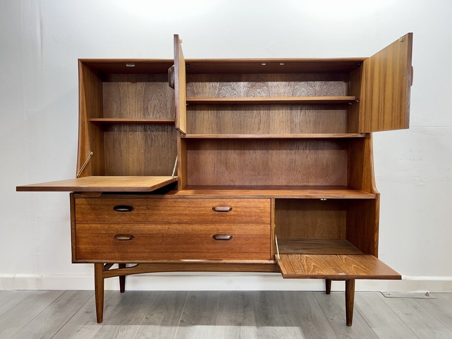 G Plan Brasilia, Mid Century Teak Highboard / Tall Sideboard