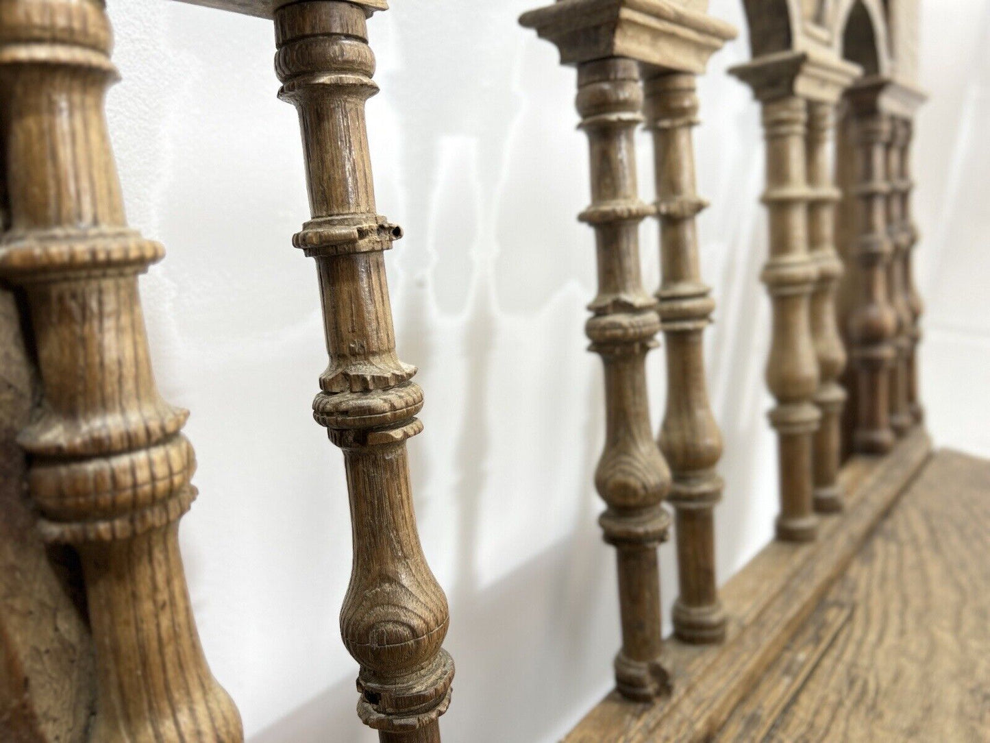 Early 18th Century, French Oak Gothic Bench