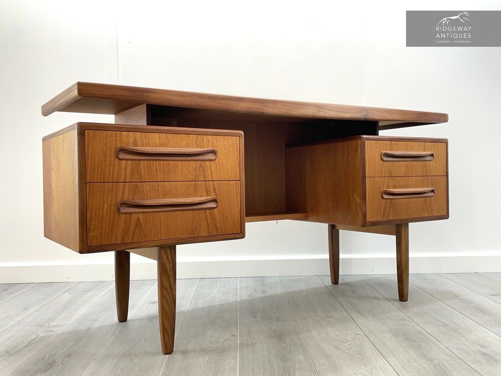 G Plan Fresco, Mid-Century Modern, Teak Desk - V. B. Wilkins