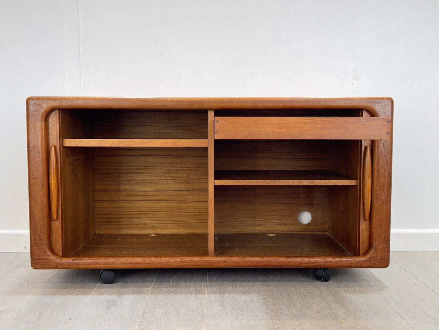 Drylund, Mid Century Teak Tambour Sideboard / Record Cabinet