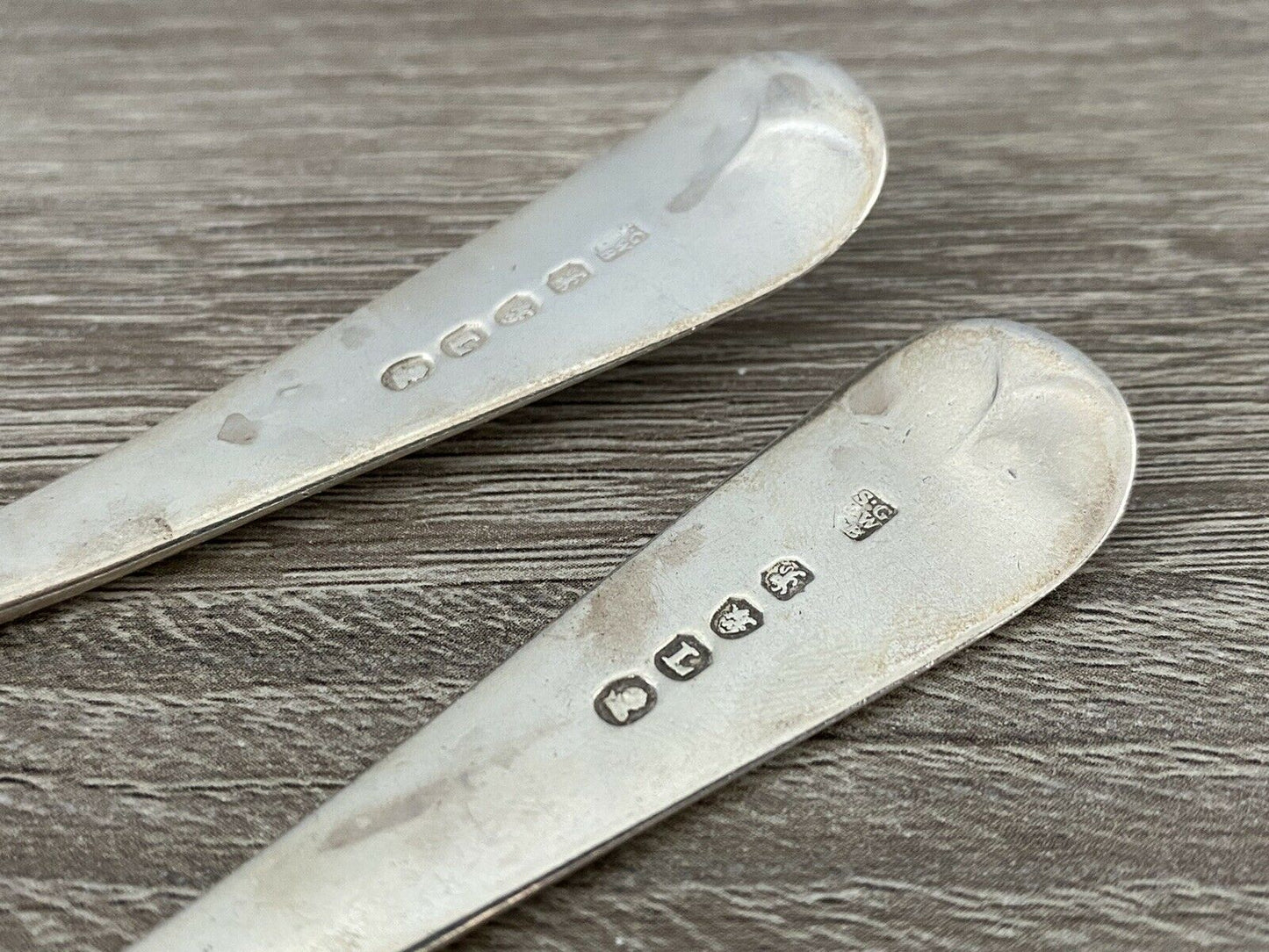 Pair Of Silver Table Spoons By Godbehere, Wigan & Boult, London 1806