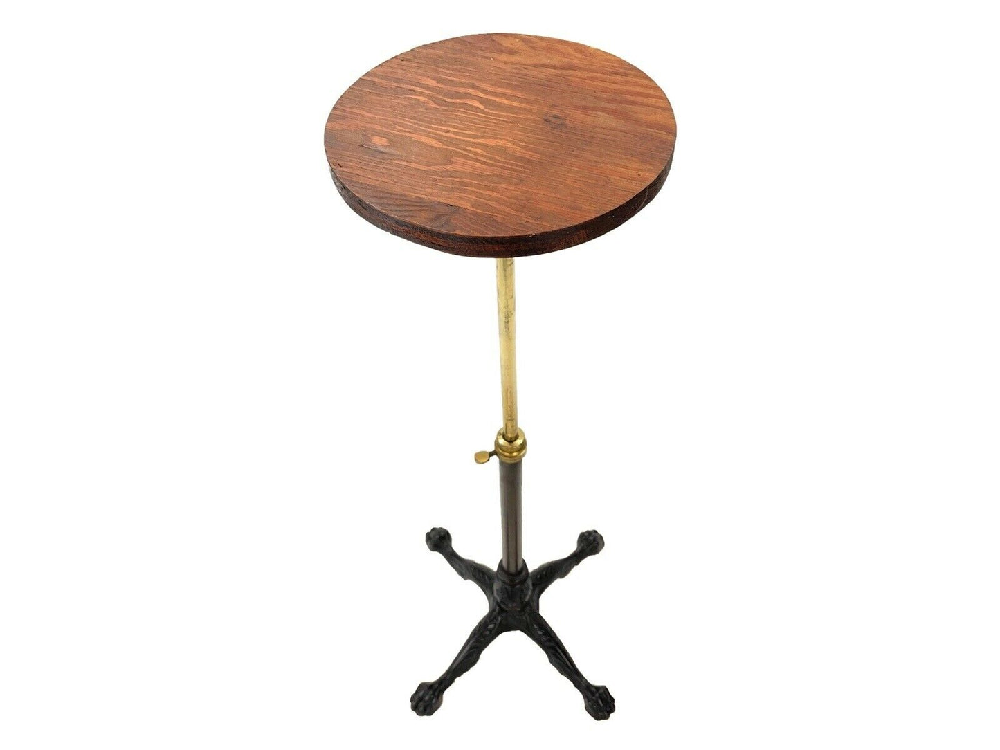 Telescopic Side Table / Occasional Table Table With Cast Iron Lion Paw Base