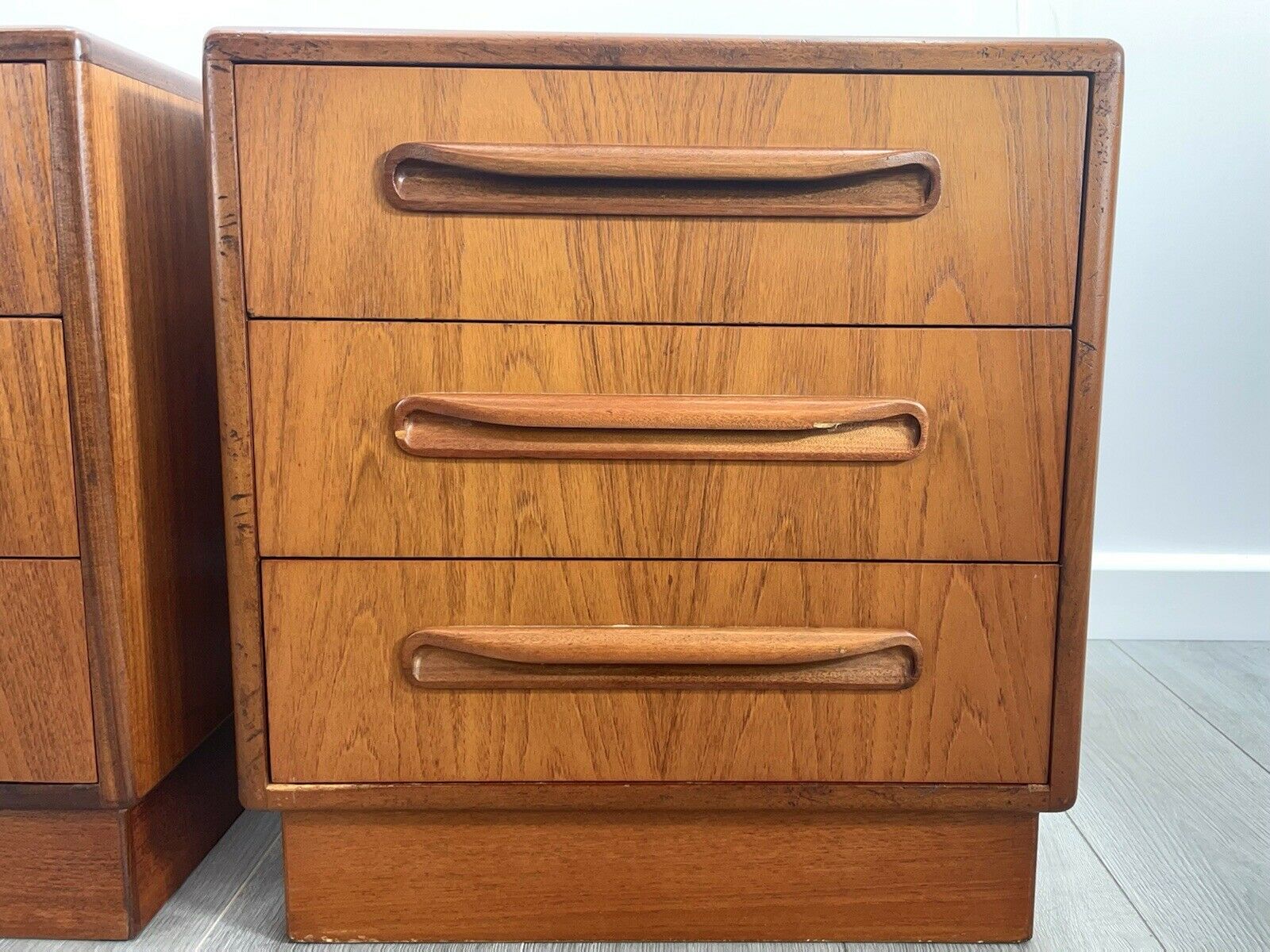 G Plan Fresco, Pair of 3 Drawer Bedside Table / Chest of Drawers