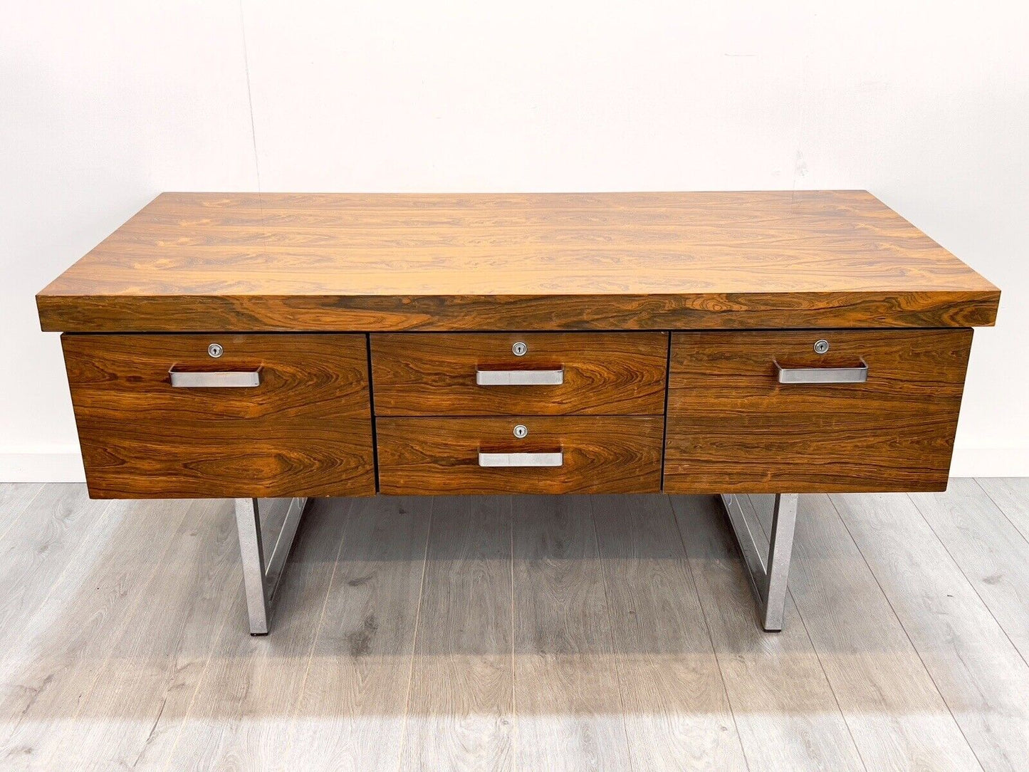 Trevor Chinn & Ray Leigh for Gordon Russell Prestige Rosewood & Chrome Sideboard