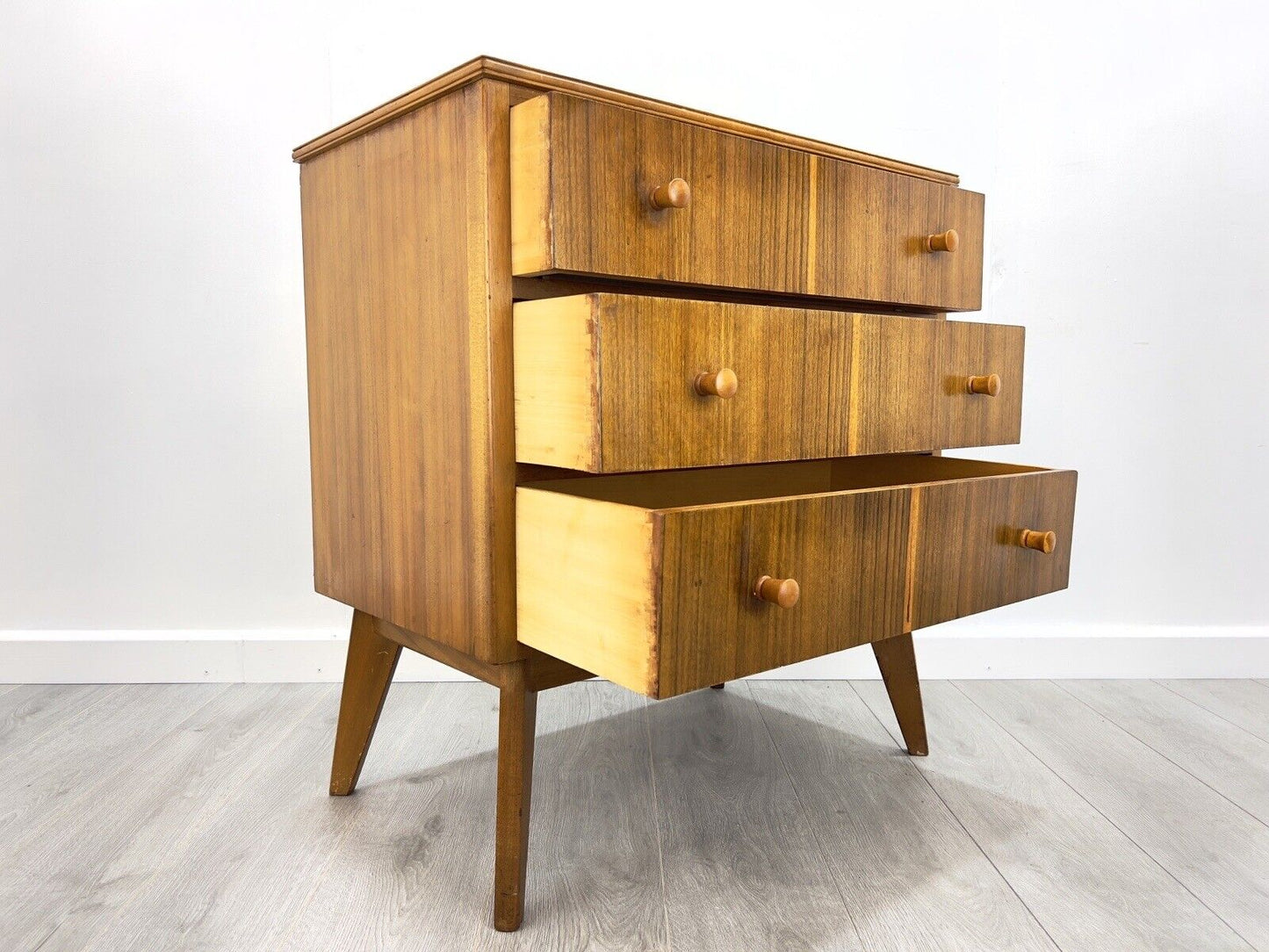 Morris of Glasgow Cumbrae Range, Mid Century Zebra Chest of 3 Drawers