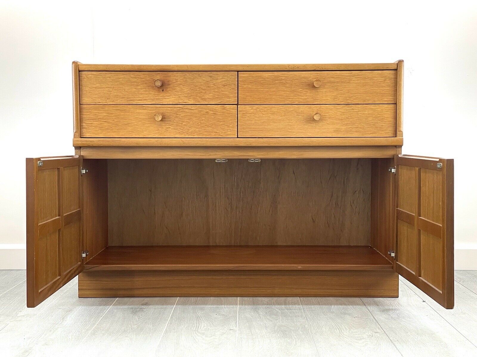 Nathan / Parker Knoll Squares, Mid Century Teak Compact Sideboard / Cupboard