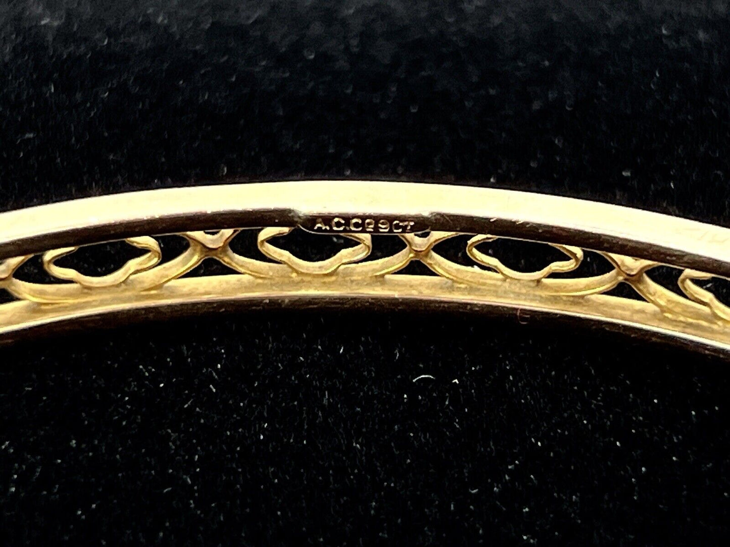 9ct Yellow Gold Slave Bracelet / Bangle, 10.0g and 82mm Diameter