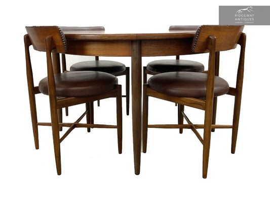 G Plan Fresco - Kofod Larsen - Set Of 4 Dining Chairs And Extending Dining Table