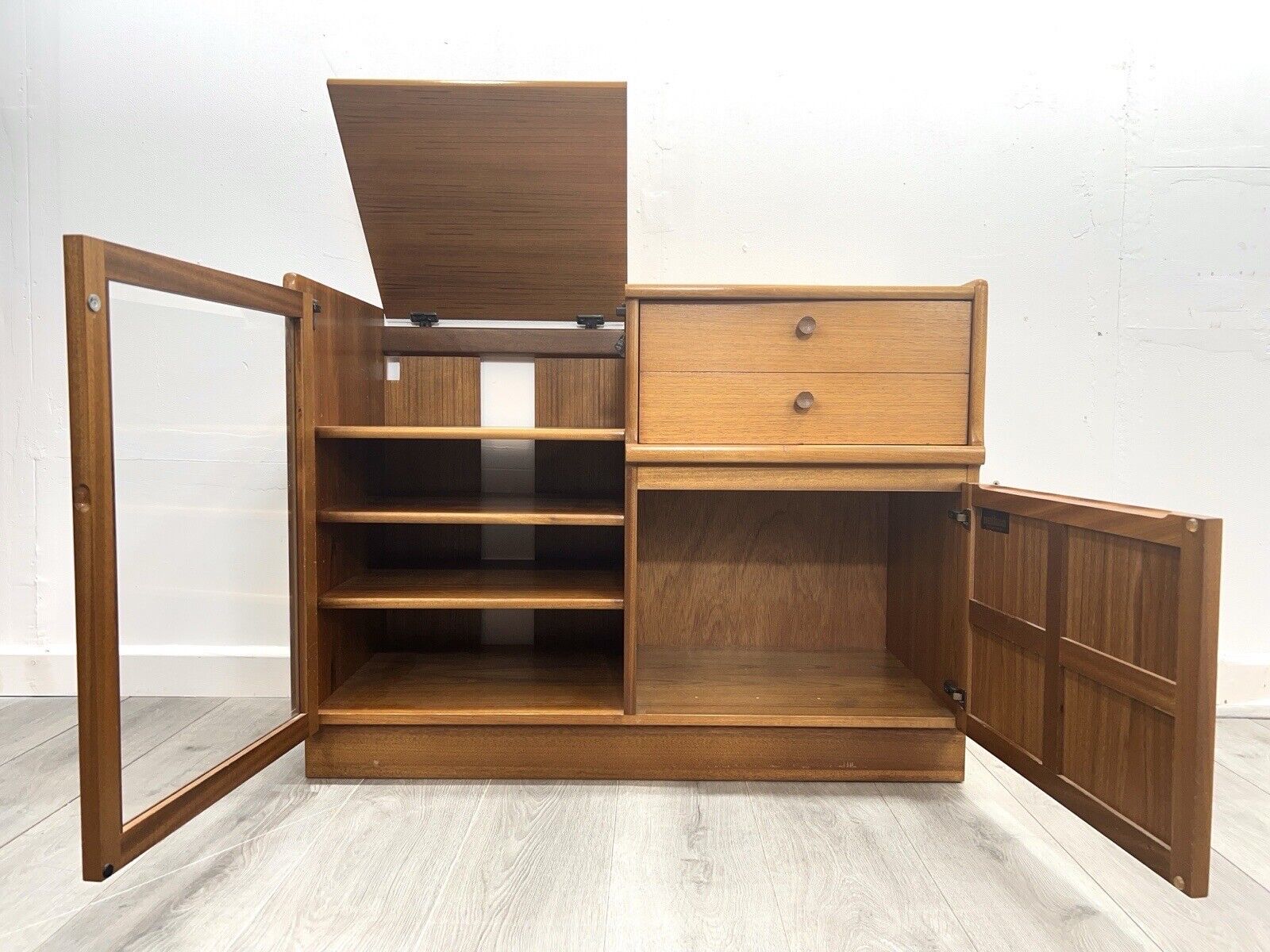 Nathan Squares, Mid Century Teak Hi-Fi Cabinet