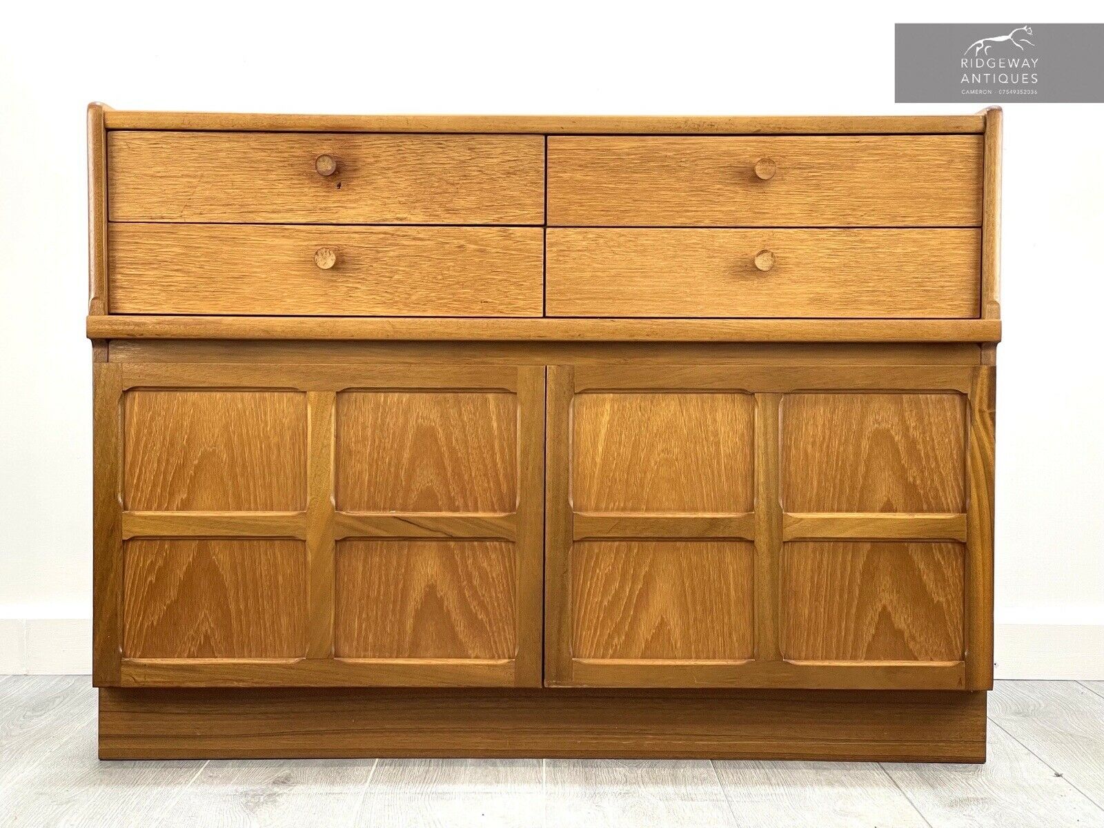 Nathan / Parker Knoll Squares, Mid Century Teak Compact Sideboard / Cupboard