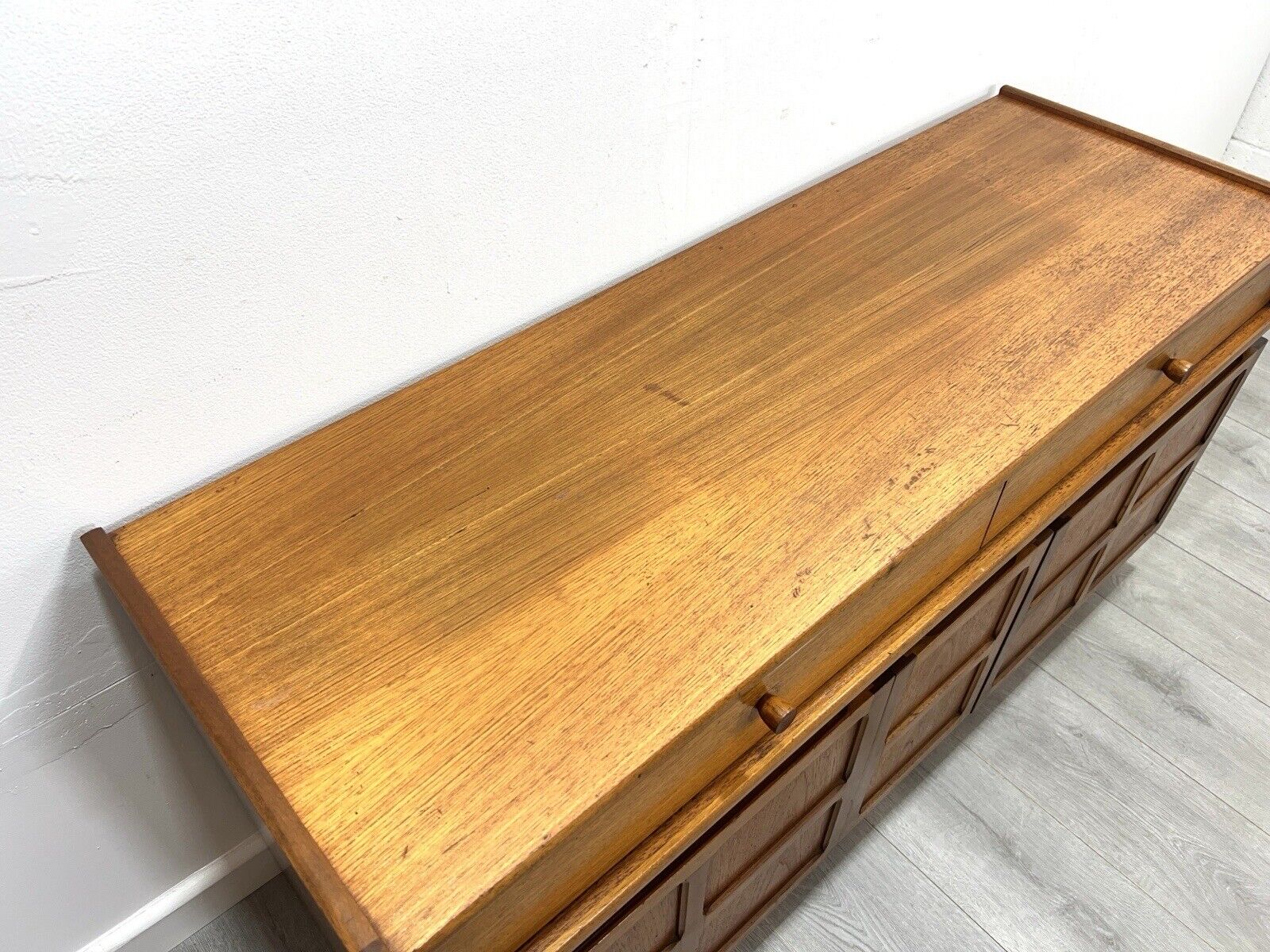 Nathan Squares, Mid Century Teak Media Cabinet / Sideboard