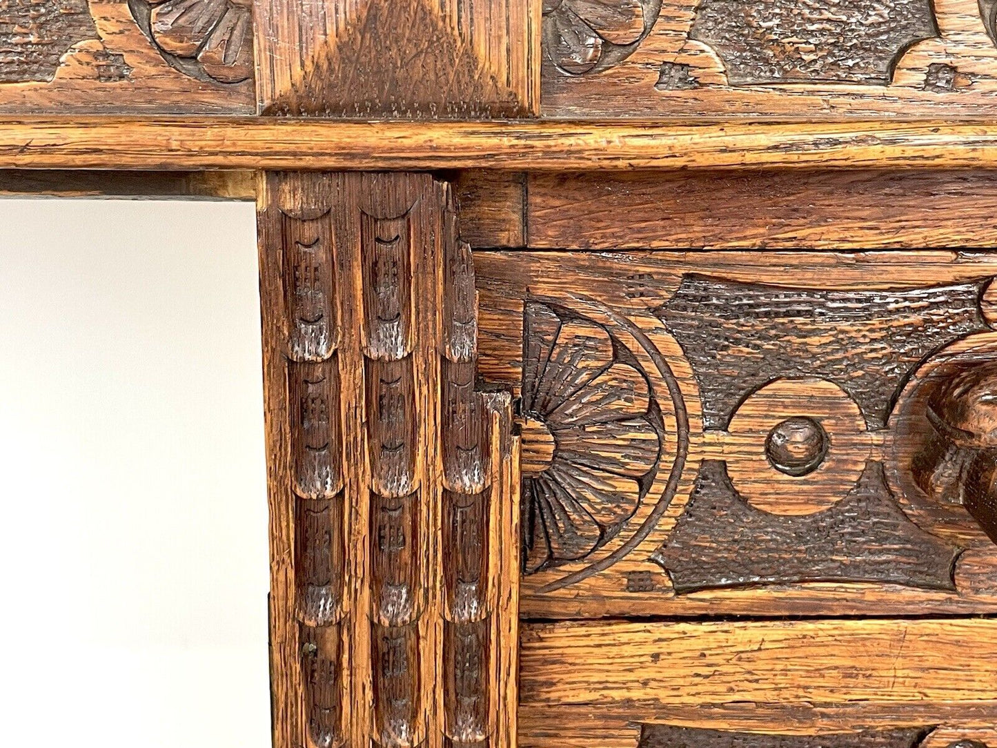 19th Century, Carved Flemish Style Double Pedestal Writing Desk