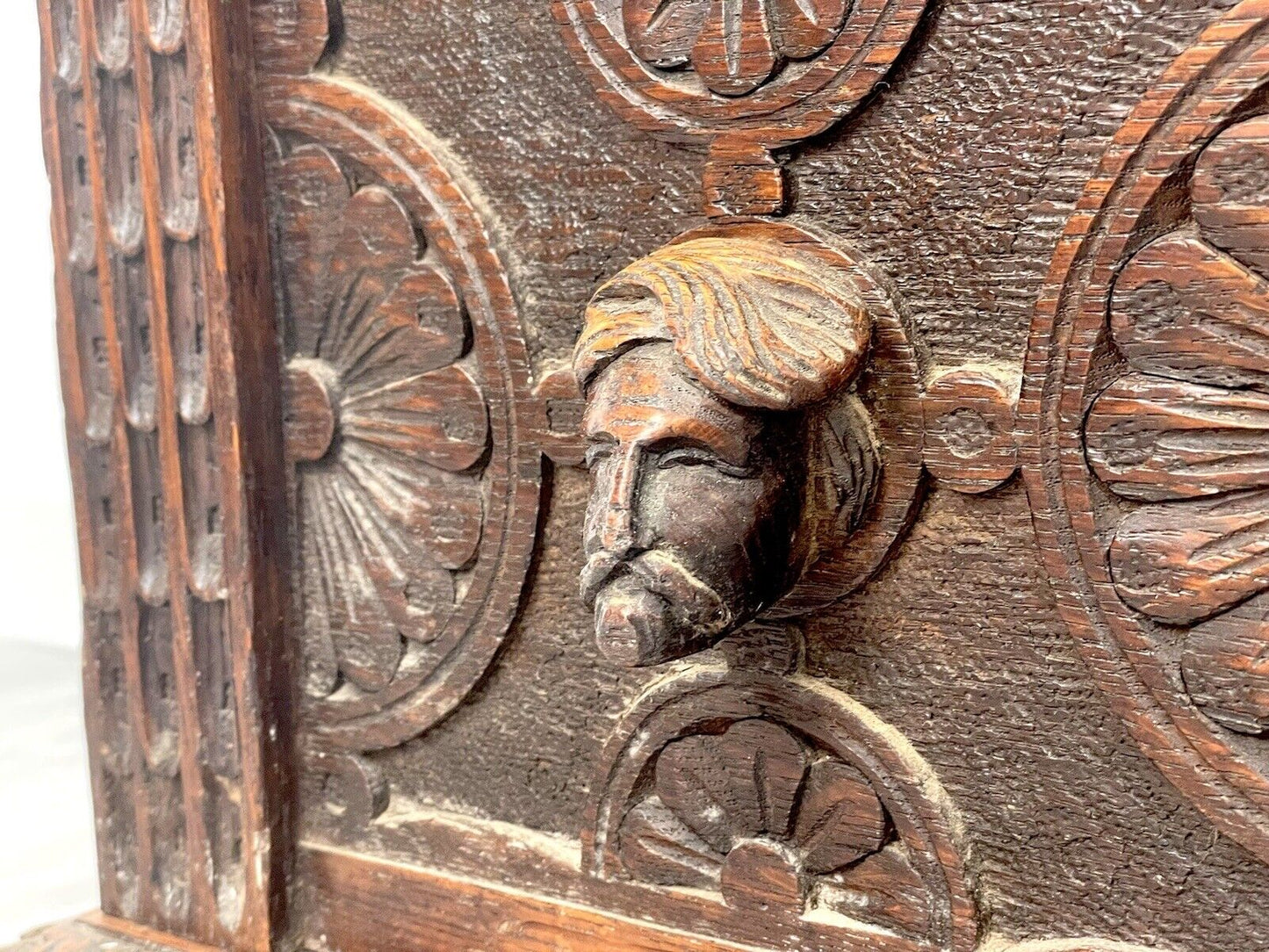 19th Century, Carved Flemish Style Double Pedestal Writing Desk