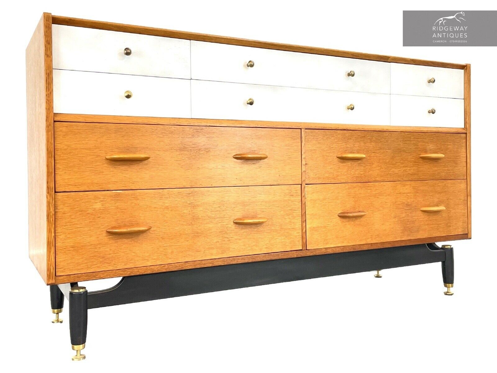 G Plan / E Gomme, MCM White China Sideboard / Chest of Drawers