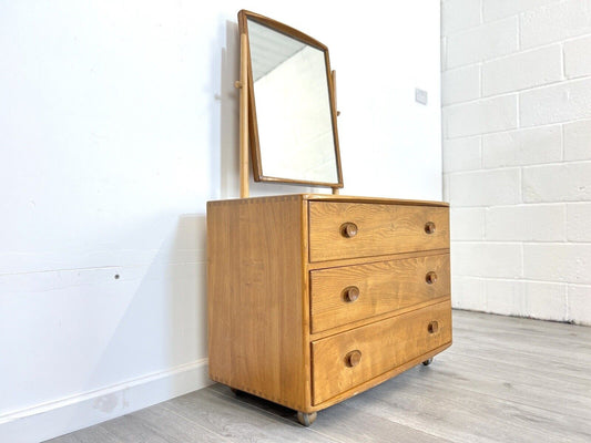 Ercol 408 - Mid Century Chest of Drawers With Mirror / Dressing Chest