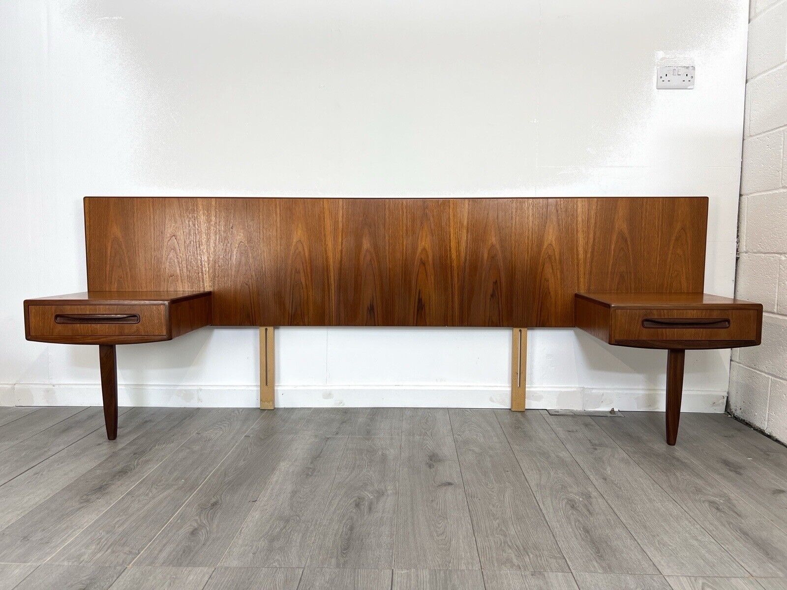 G Plan Fresco, Mid Century Teak Headboard with Drawers