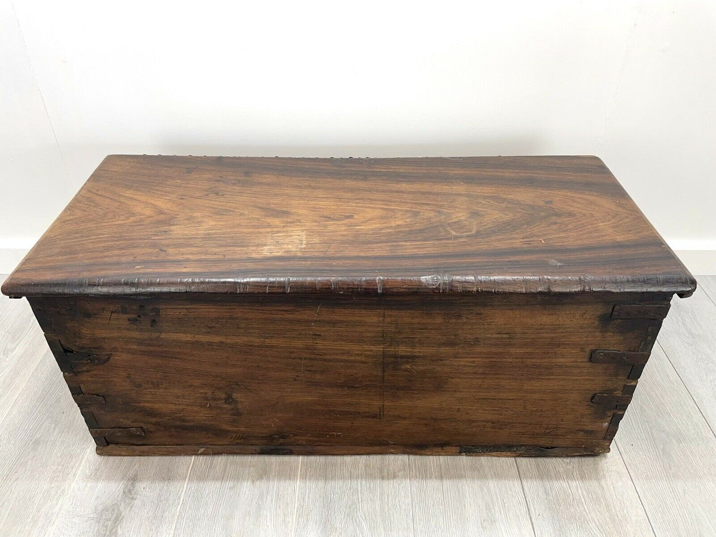19th Century, Studded Rosewood Zanzibar Chest With Secret Compartment