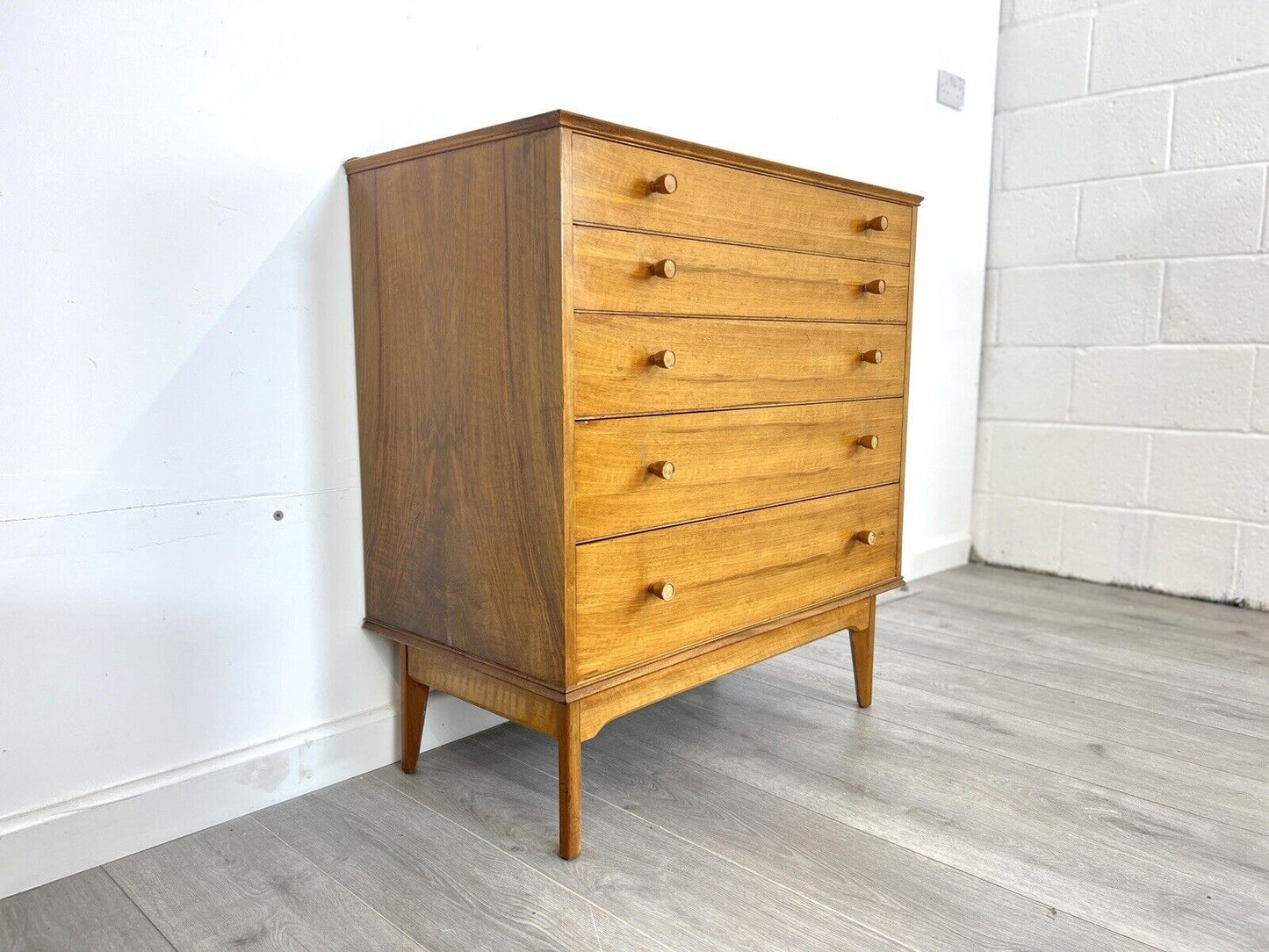 Alfred Cox, Vintage Walnut Chest of Drawers