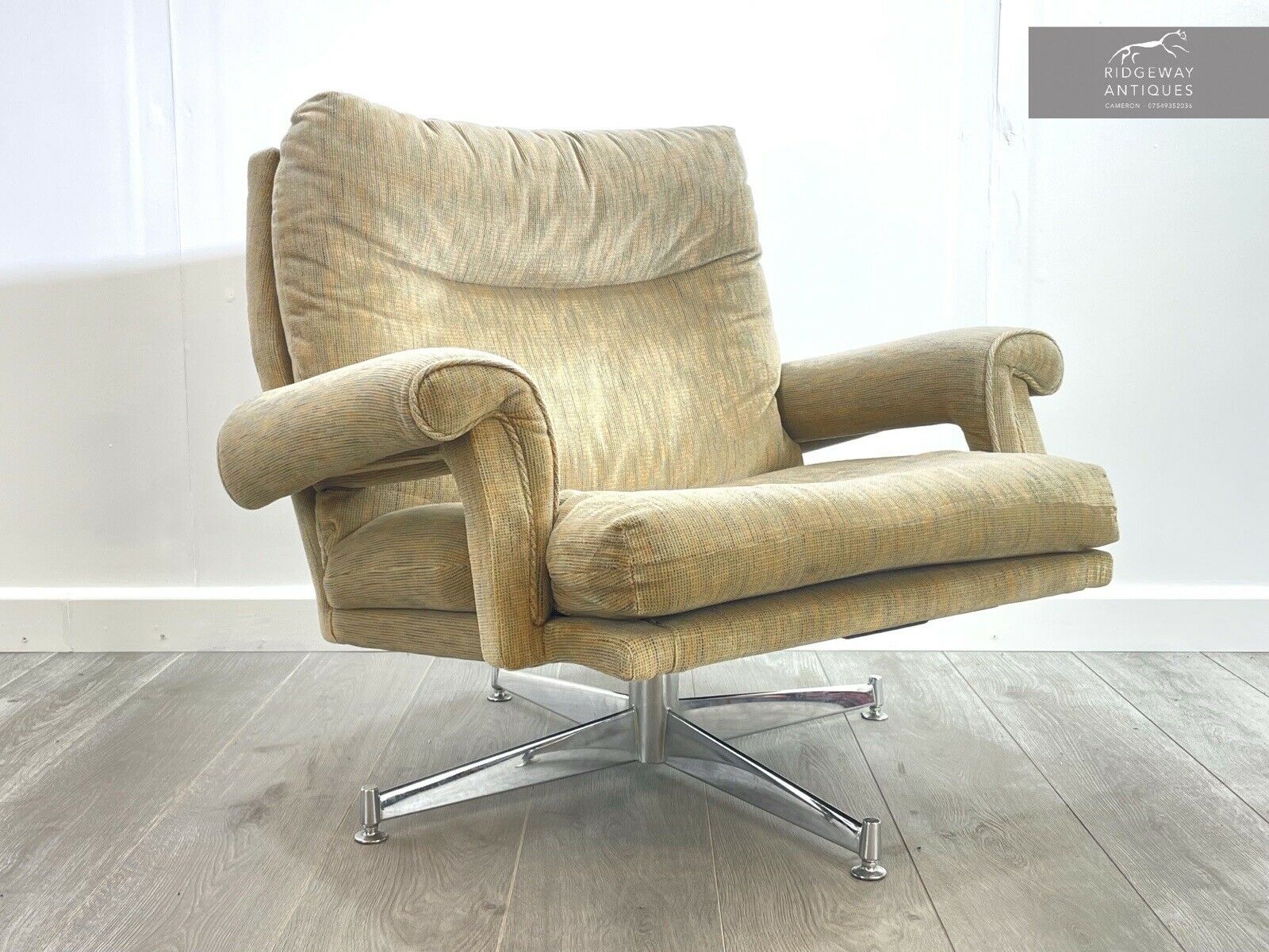 Howard Keith / HK, MCM Swivel Armchair - Professionally Cleaned