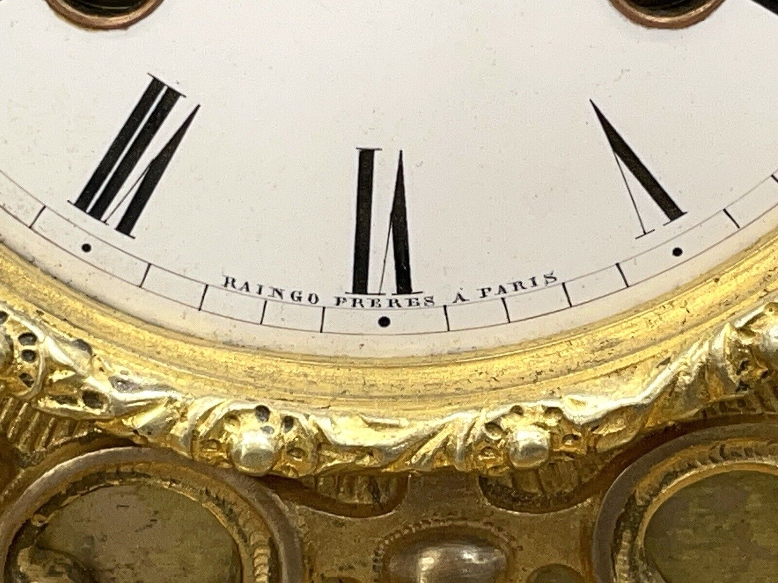 A fine, 19th Century French Empire, Gilt Mantel Clock by Raingo Freres