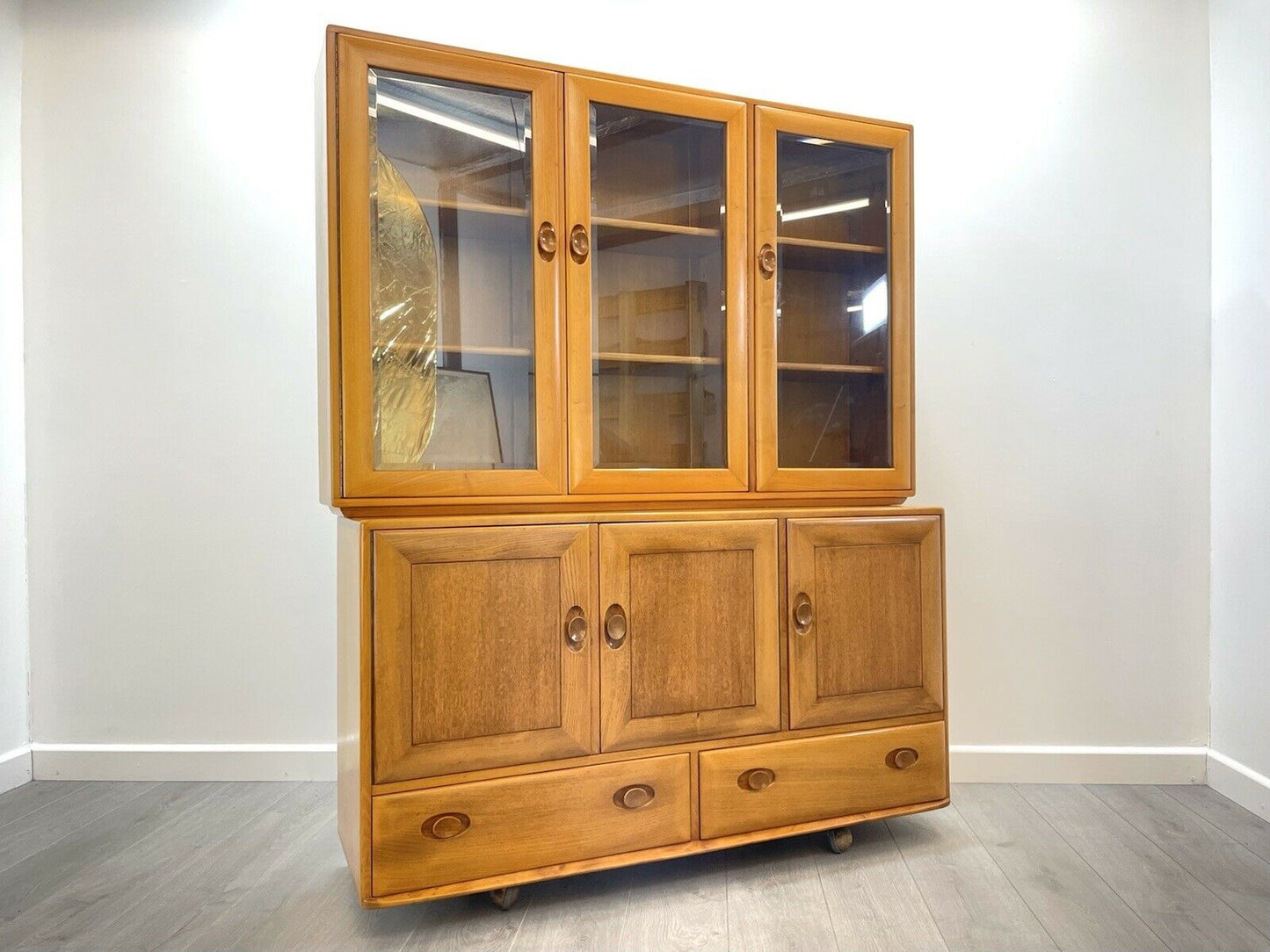 Ercol 468 / 806 Wall Unit / Glazed Display Case