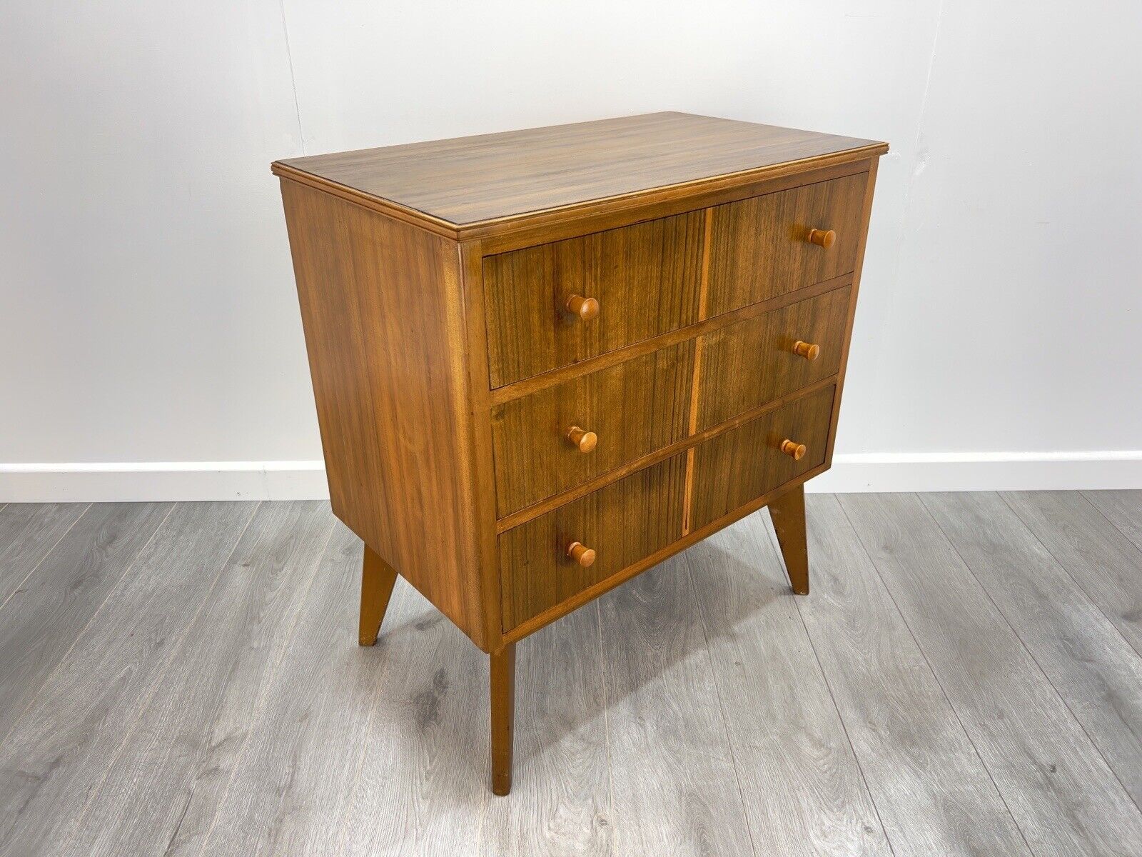 Morris of Glasgow Cumbrae Range, Mid Century Zebra Chest of 3 Drawers