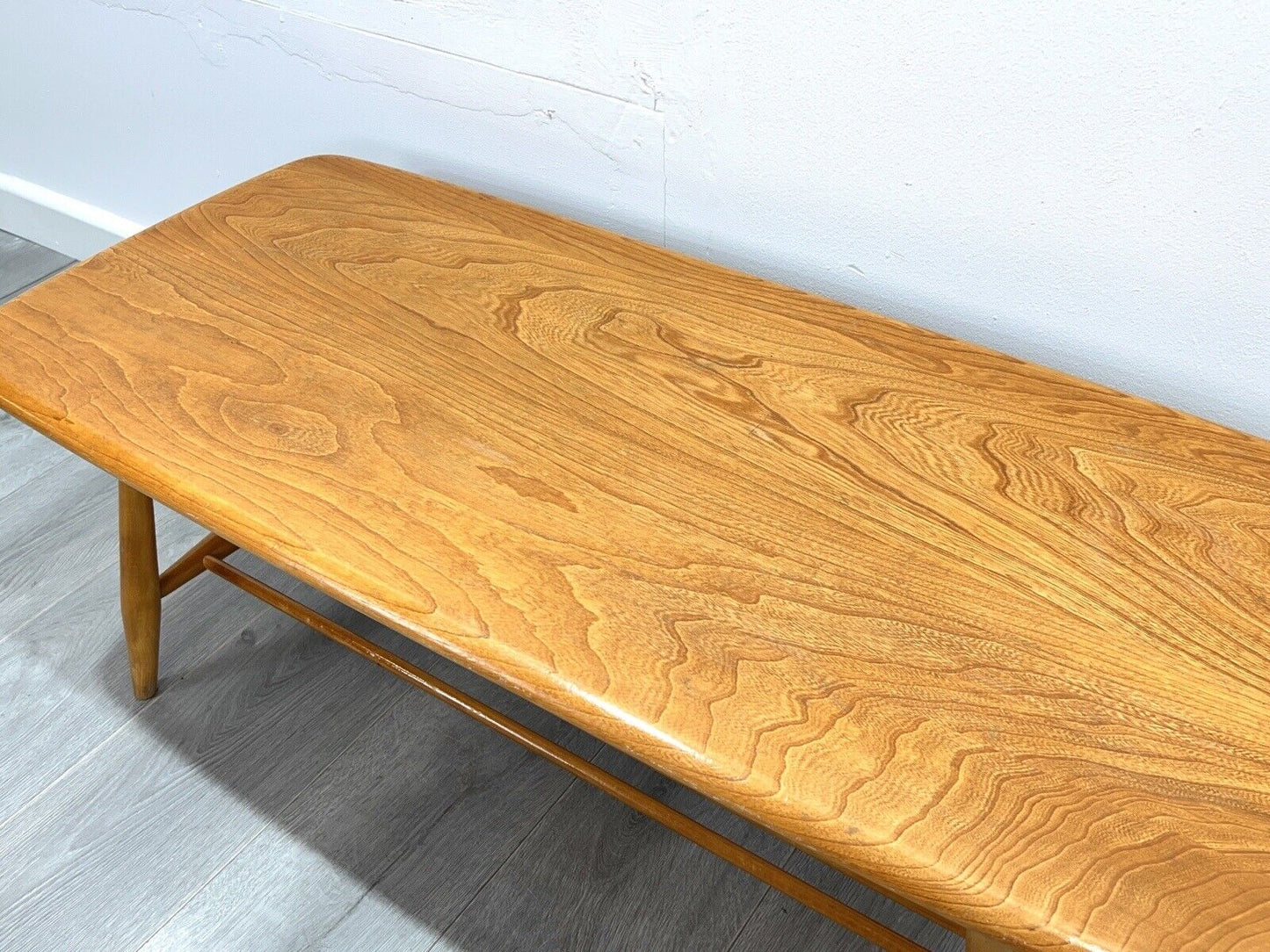 Ercol Model 459, Mid Century Elm Coffee Table with Magazine Rack