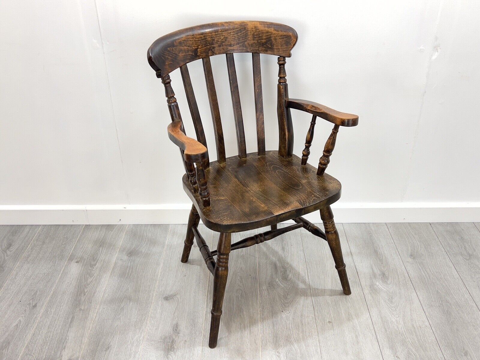 19th Century, Dark Beech Smokers Chair