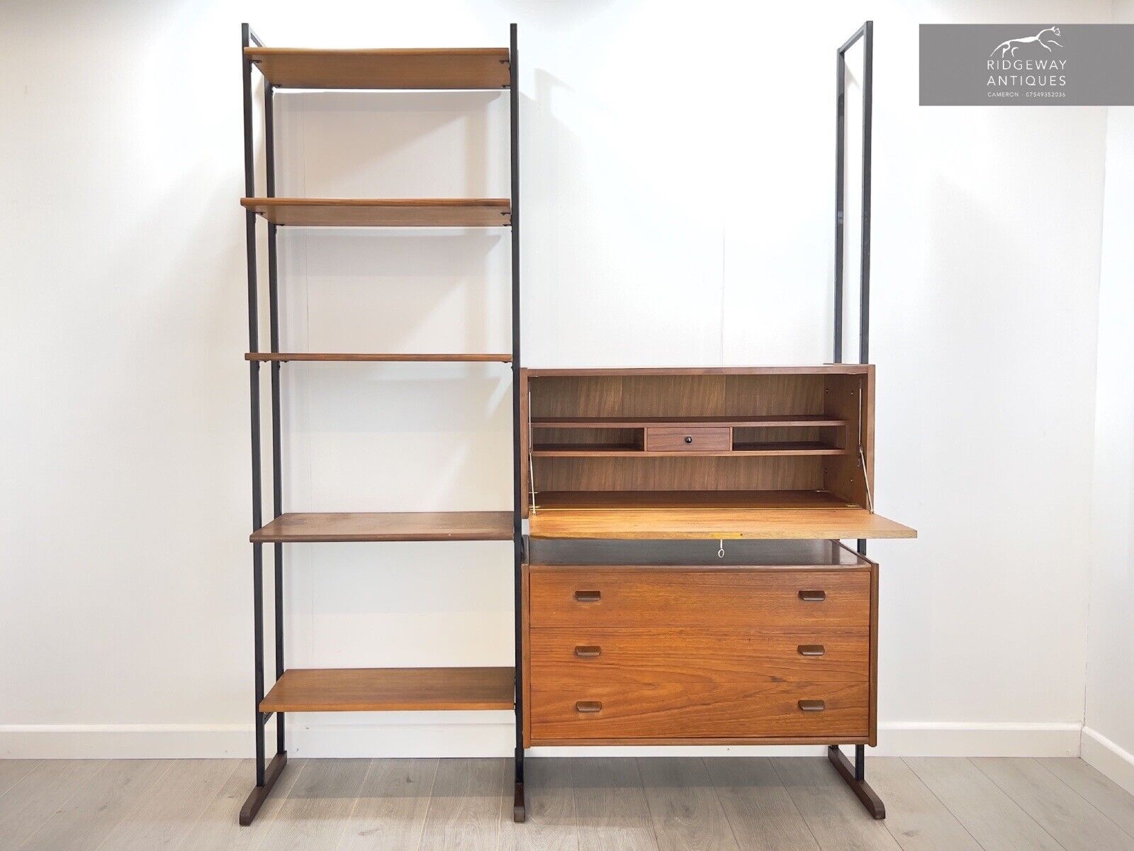 A Robex, 2 Bay Mid Century Modular Shelving Unit