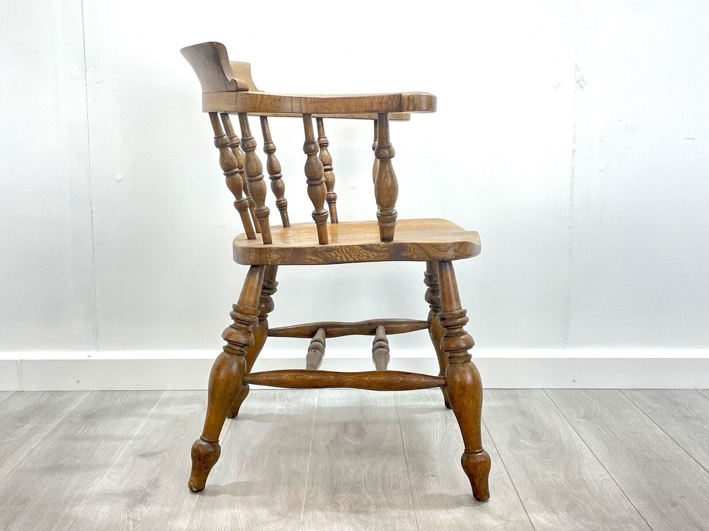 19th Century, Light Elm Smokers Chair