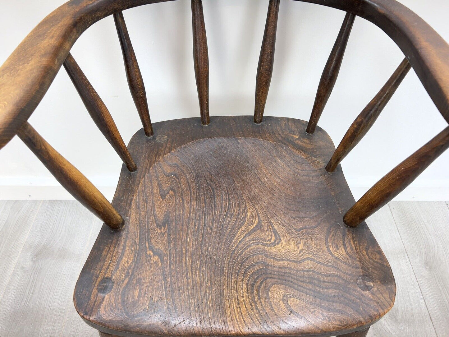 19th Century, Dark Elm Smokers Chair