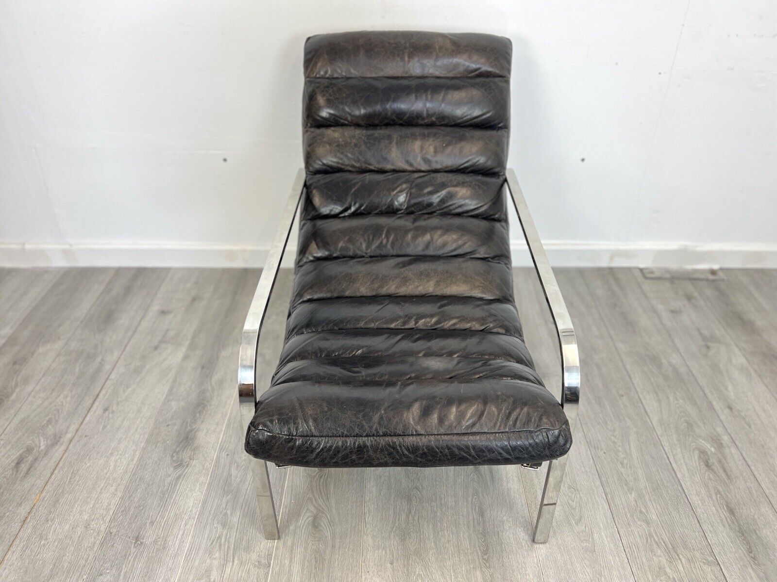 Halo Scott, Modern Leather and Chrome Accent / Lounge Chair for John Lewis
