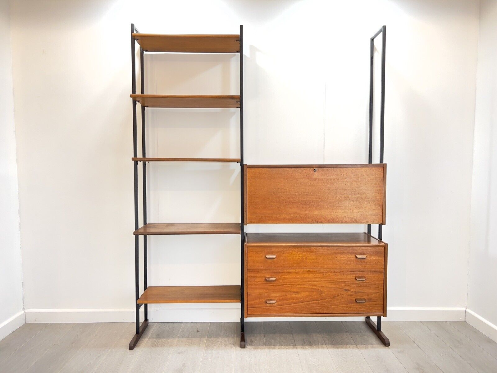 A Robex, 2 Bay Mid Century Modular Shelving Unit