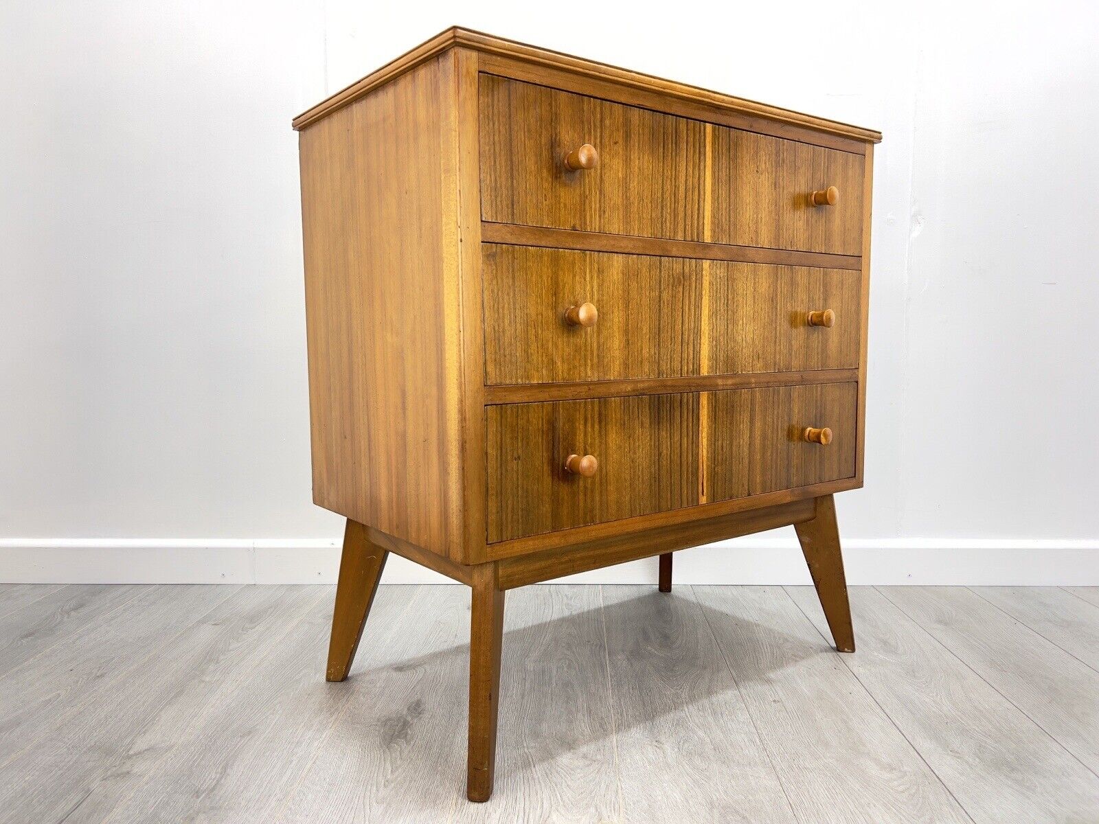 Morris of Glasgow Cumbrae Range, Mid Century Zebra Chest of 3 Drawers