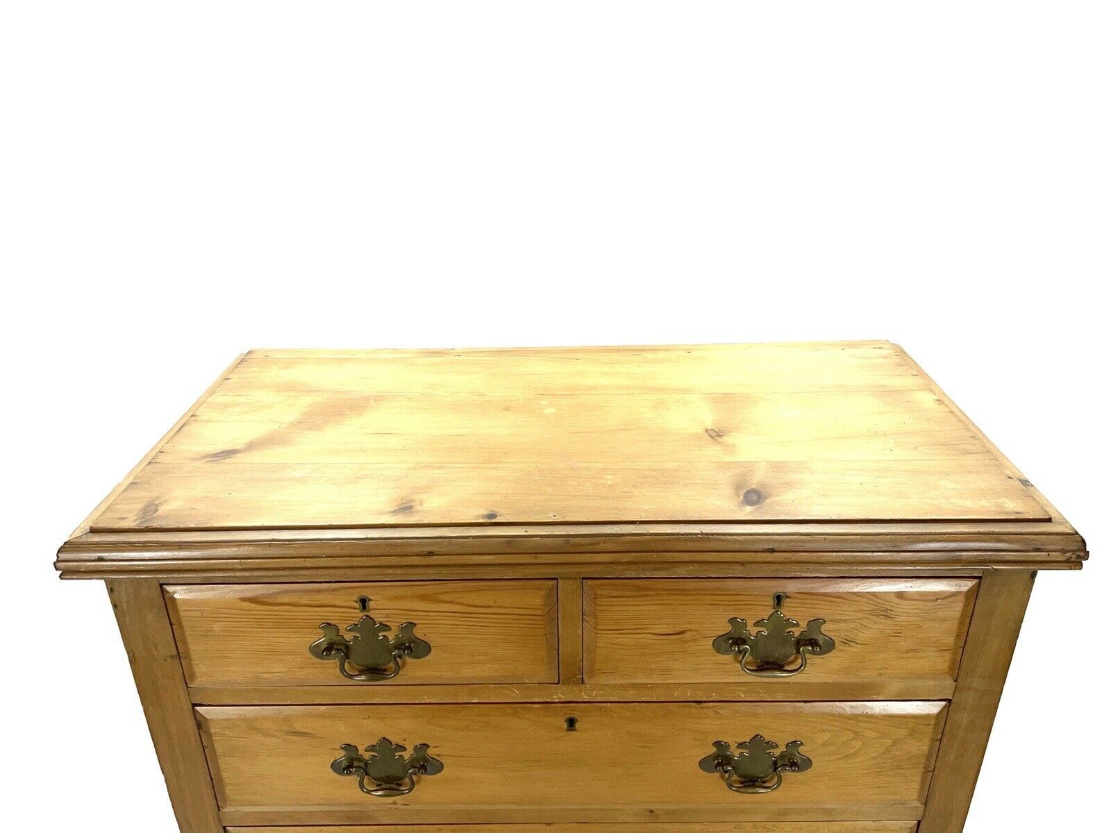 Antique Victorian, Waxed Pine Chest Of Drawers